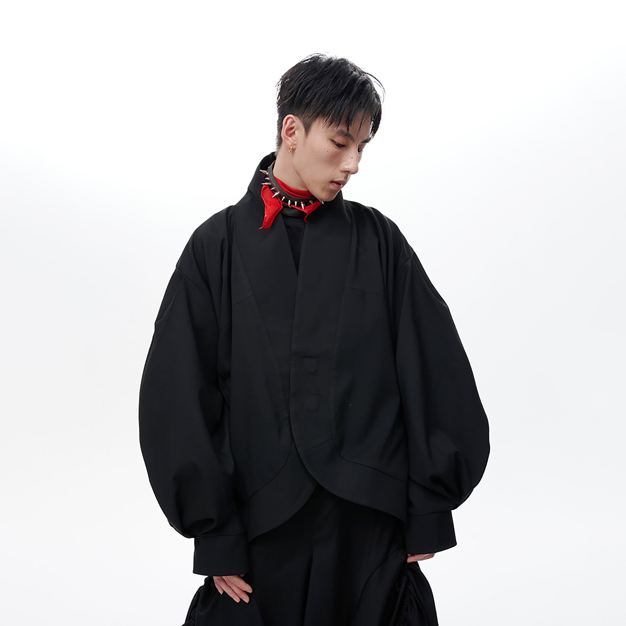 TUIMU Structured Lantern Sleeve Oversized Jacket, premium urban and streetwear designers apparel on PROJECTISR.com, TUIMU