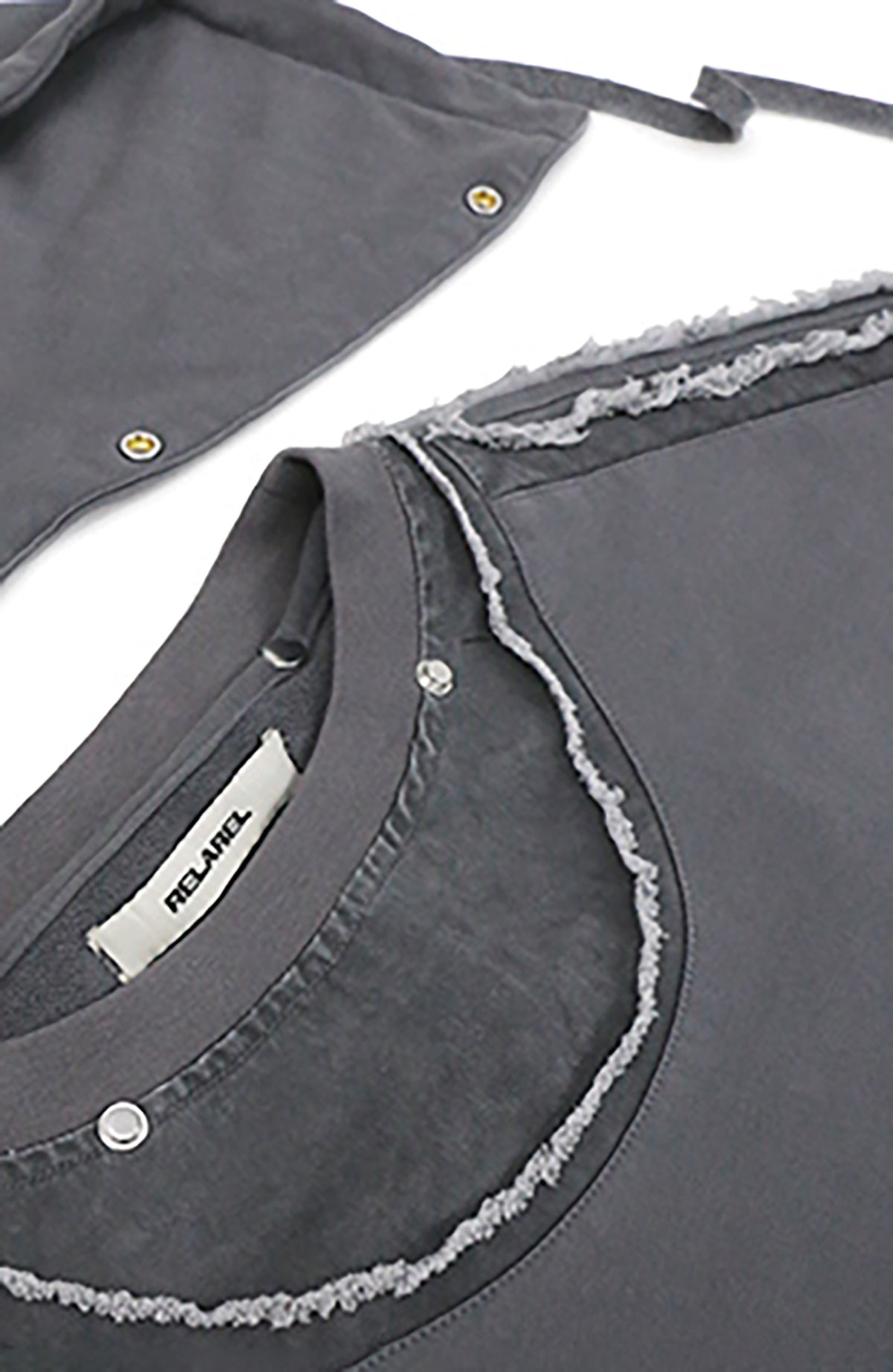 RELABEL Detachable-Pocket Spliced Hooded Jacket