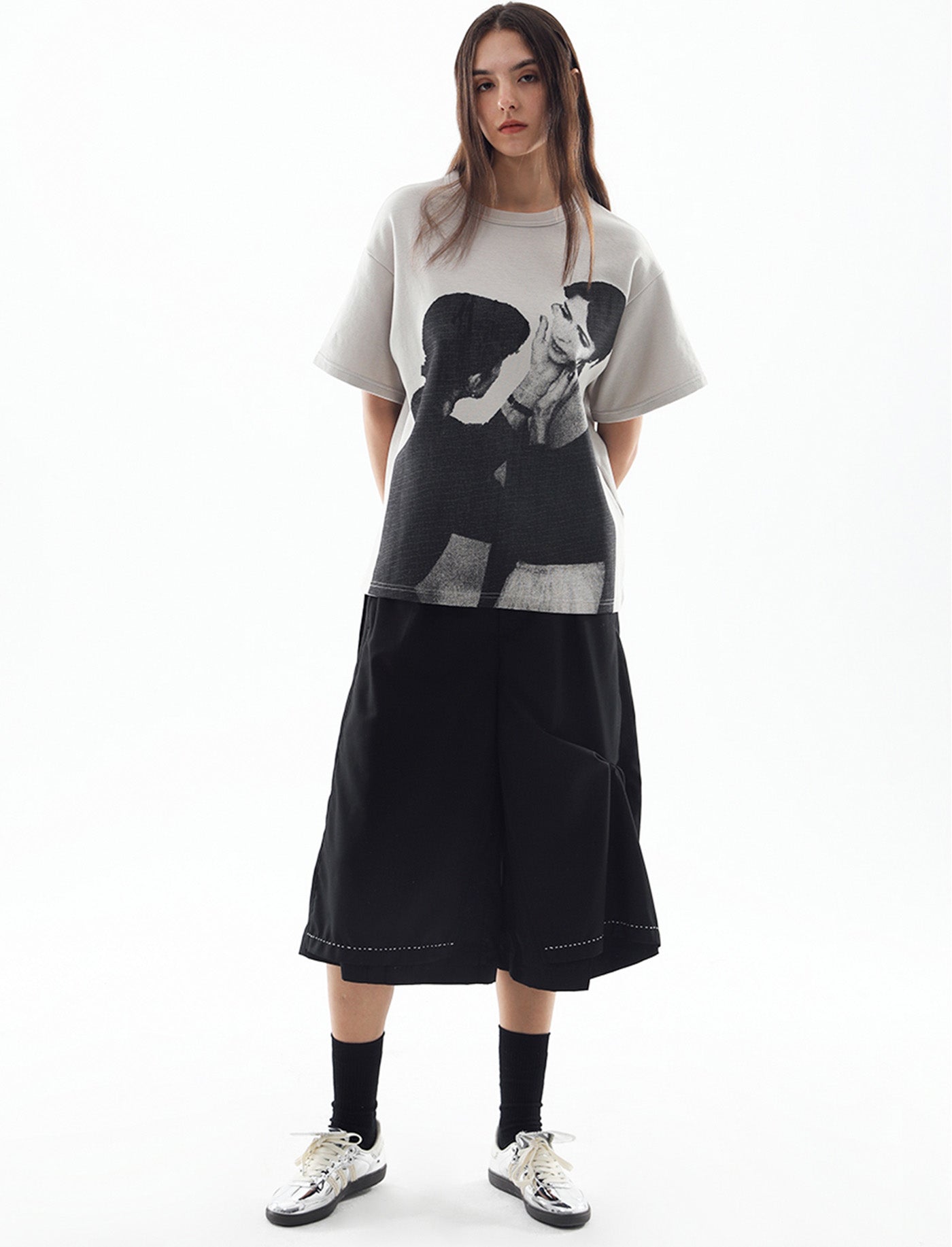 MIICHOUS Essential Pleated Oversize Shorts