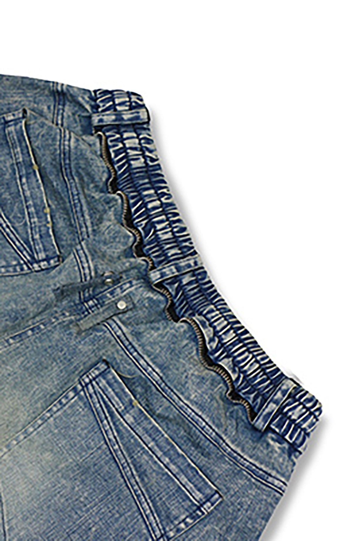 RELABEL Washed Curved-Blade Jeans