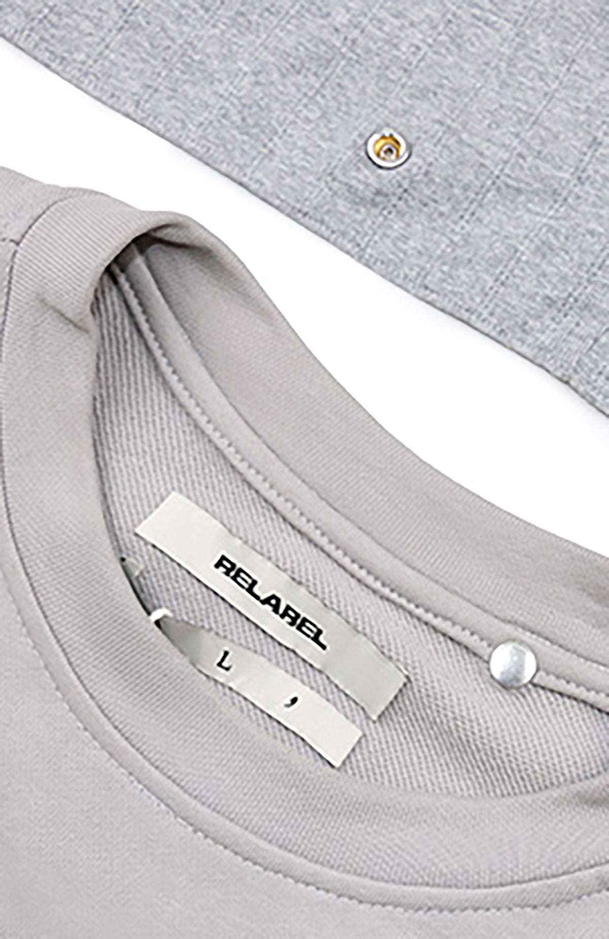 RELABEL Deconstructed Asymmetrical Detachable Hood Oversized Crewneck