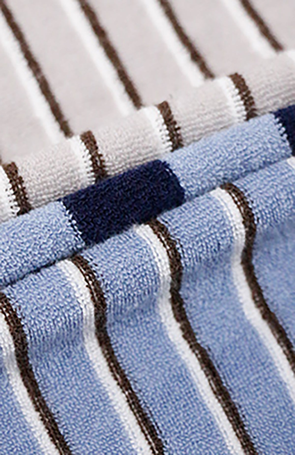 RELABEL Asymmetrical Striped Spliced Polo Long-Sleeve Tee