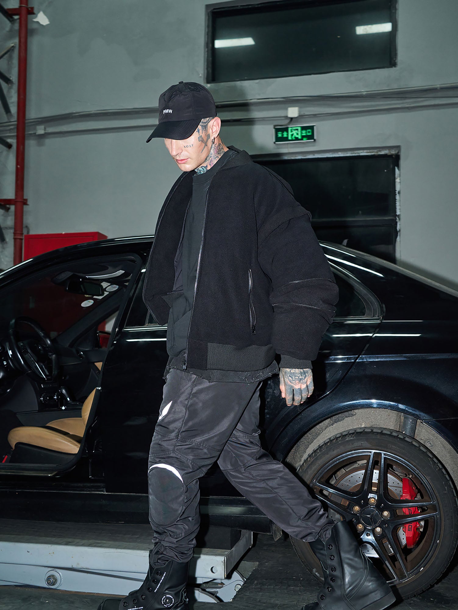 PMW Deconstructed Detachable Sleeve Bomber Jacket