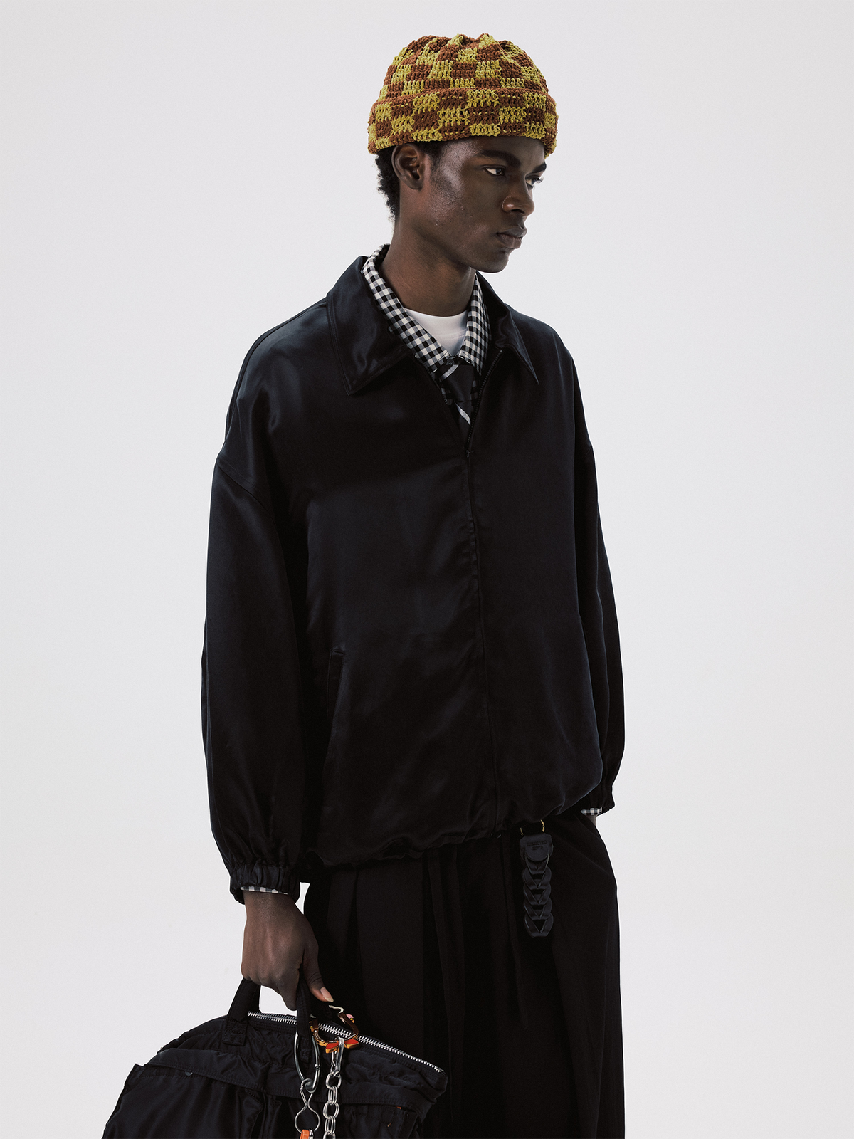 UNLIMITED MOTE Drawstring Bat-Sleeve Zip-Up Jacket, premium urban and streetwear designers apparel on PROJECTISR.com, UNLIMITED MOTE