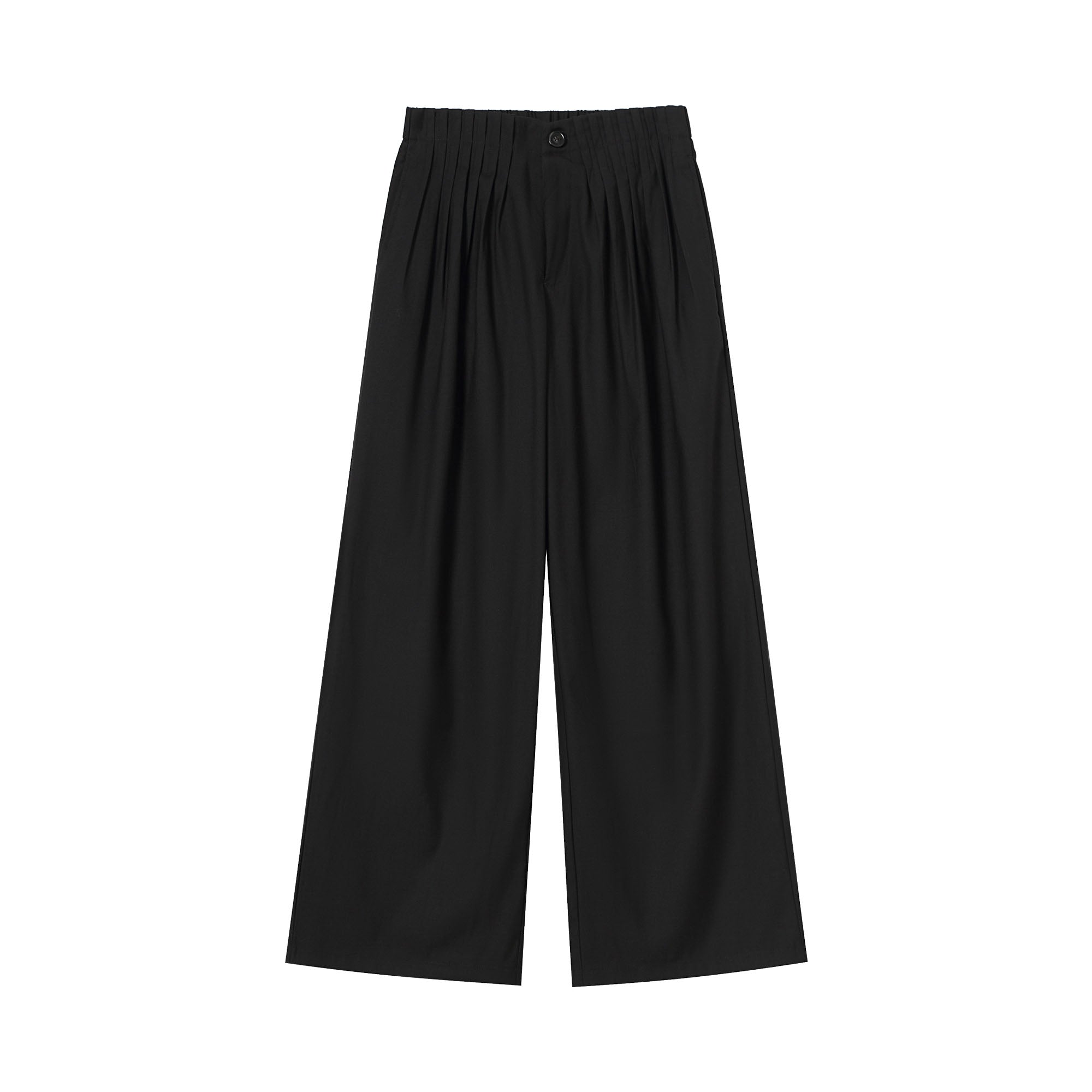 CLP Pleated Waist Structured Wide-Leg Pants
