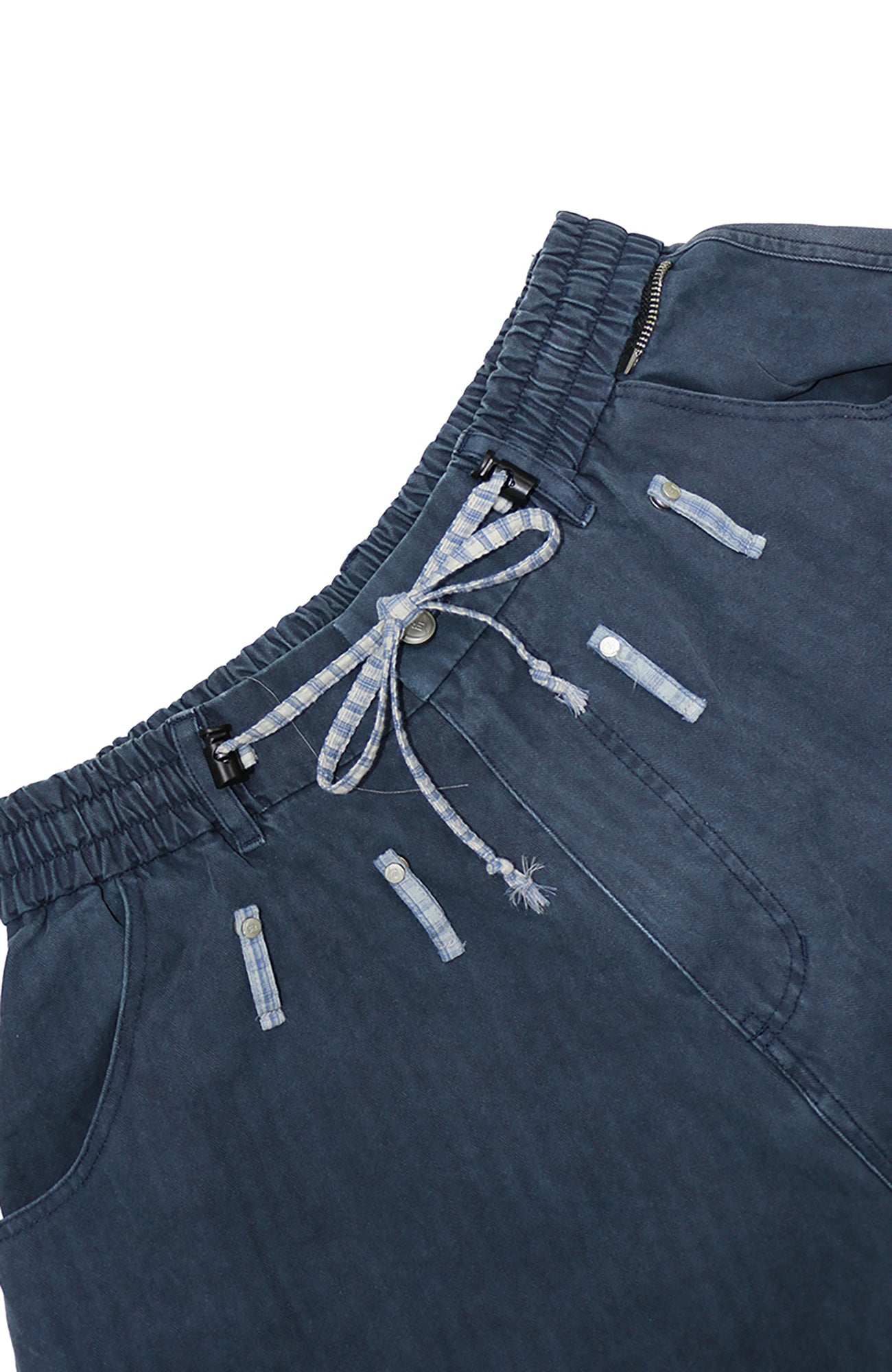 RELABEL Gradient Wash Denim Panel Balloon Pants Blue
