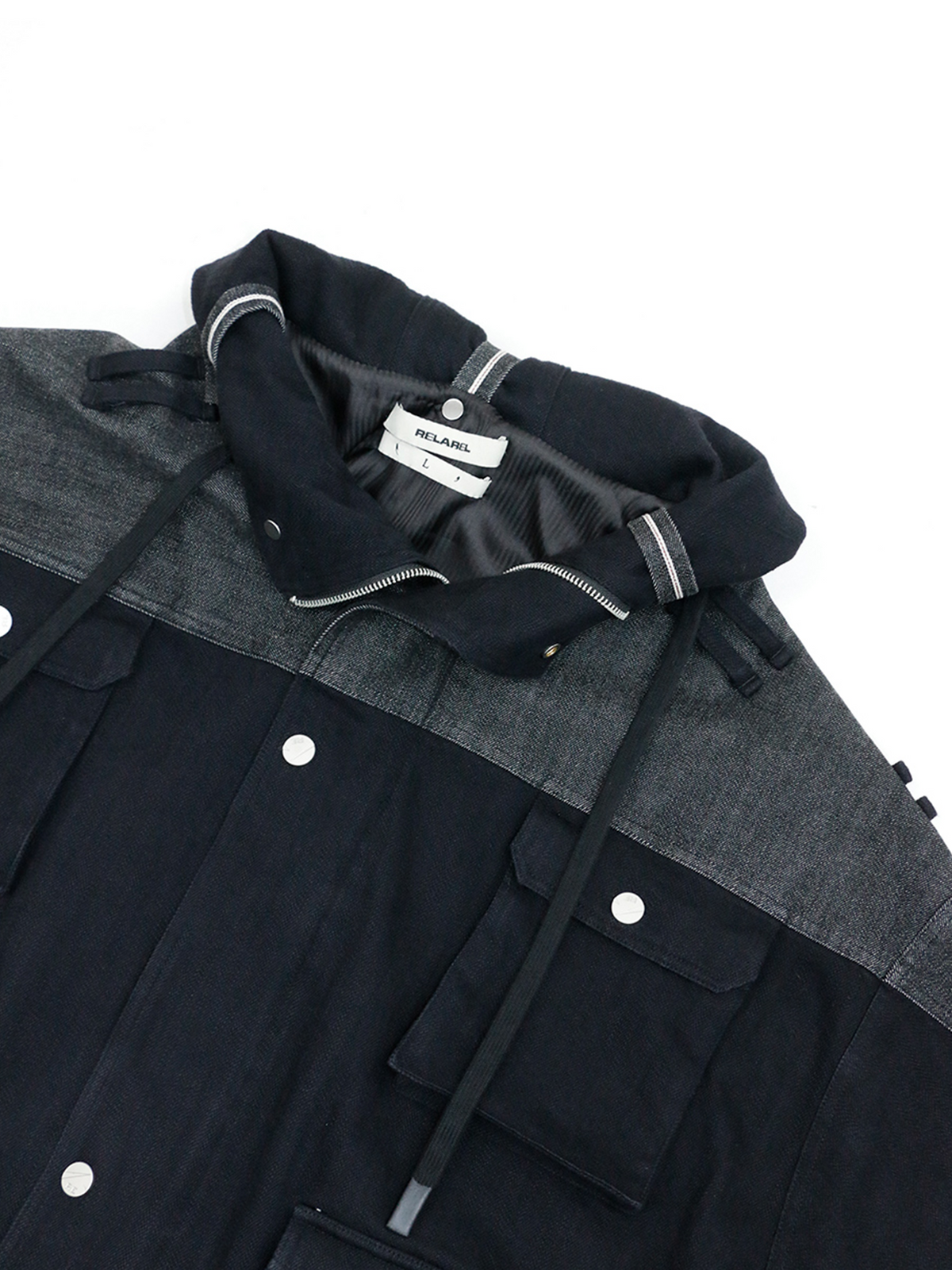 RELABEL Deconstructed Selvedge Denim Multi-Pocket Utility Jacket