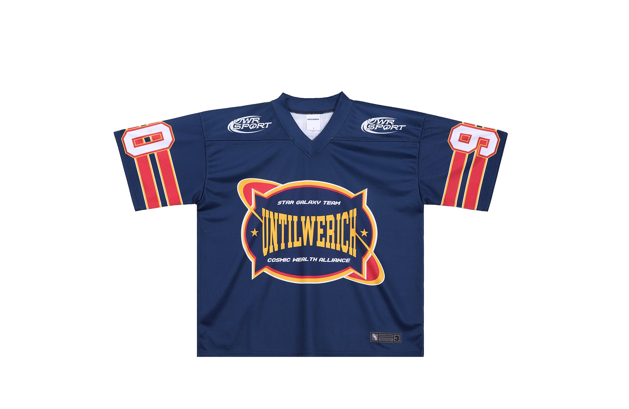 UNTILWERICH V-Neck Graphic Hockey Short-Sleeve Jersey