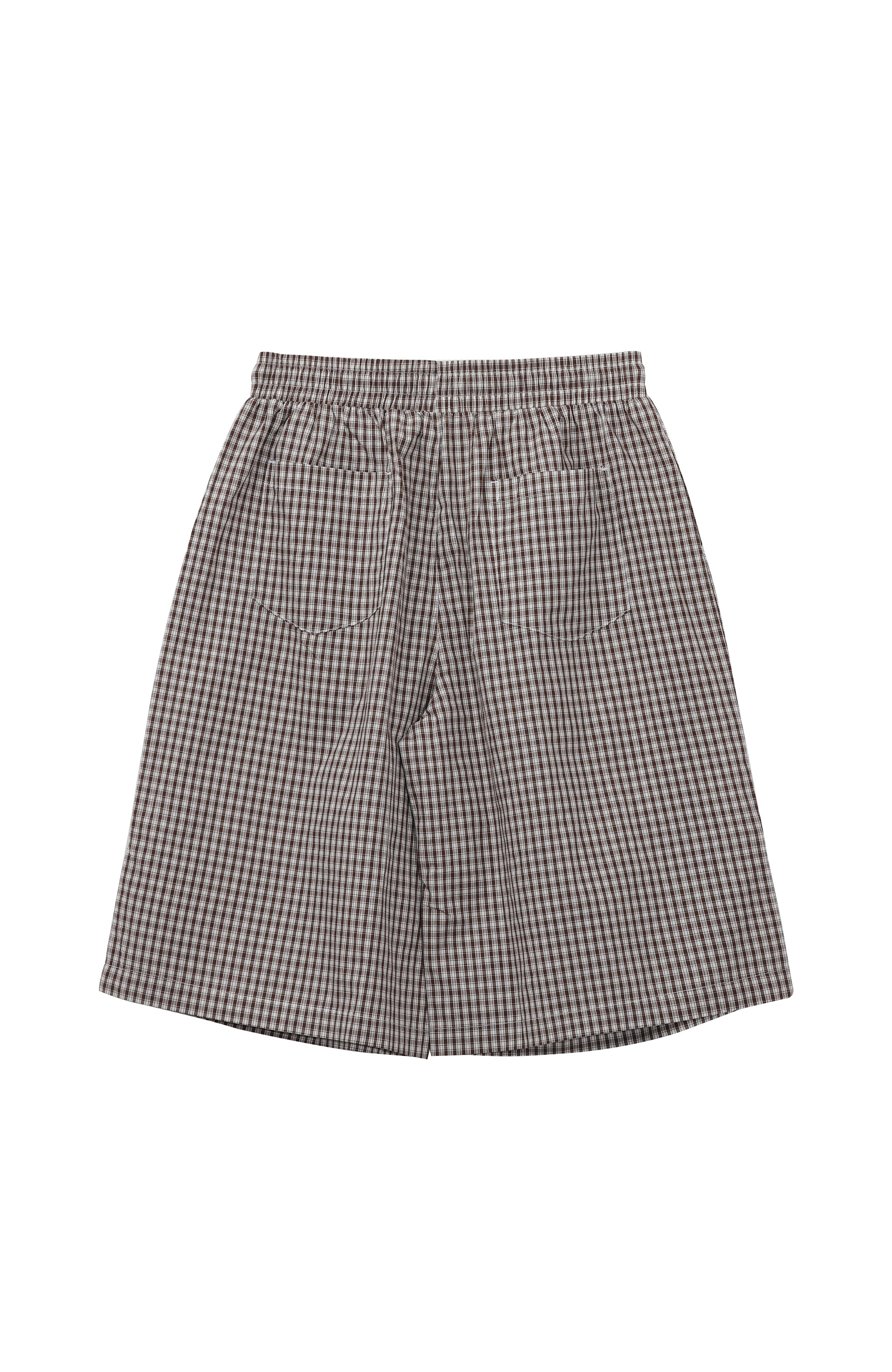 UNTILWERICH Check Drawstring Wide Shorts