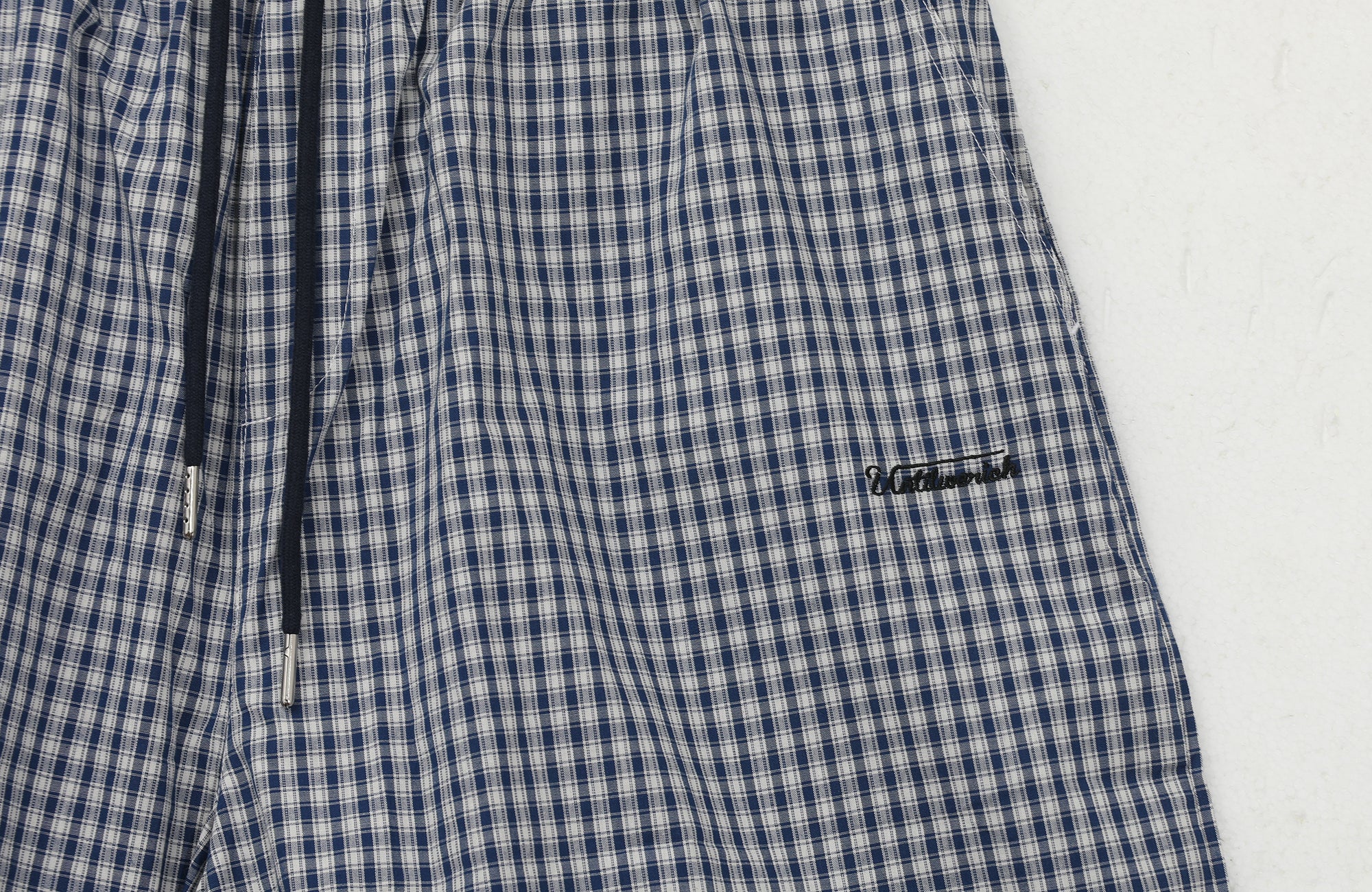 UNTILWERICH Check Drawstring Wide Shorts