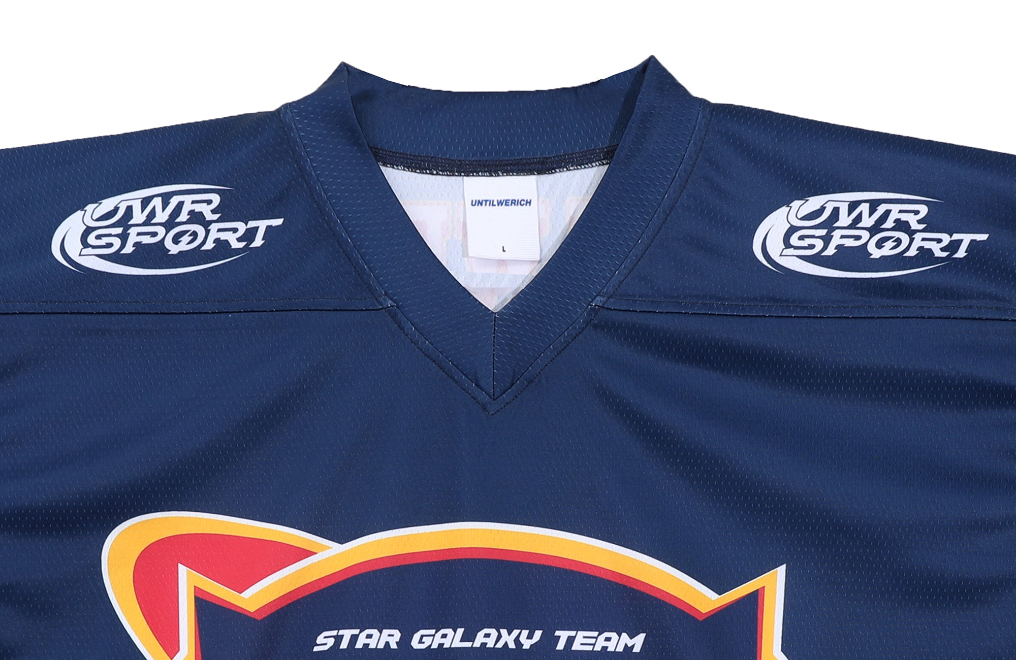 UNTILWERICH V-Neck Graphic Hockey Short-Sleeve Jersey