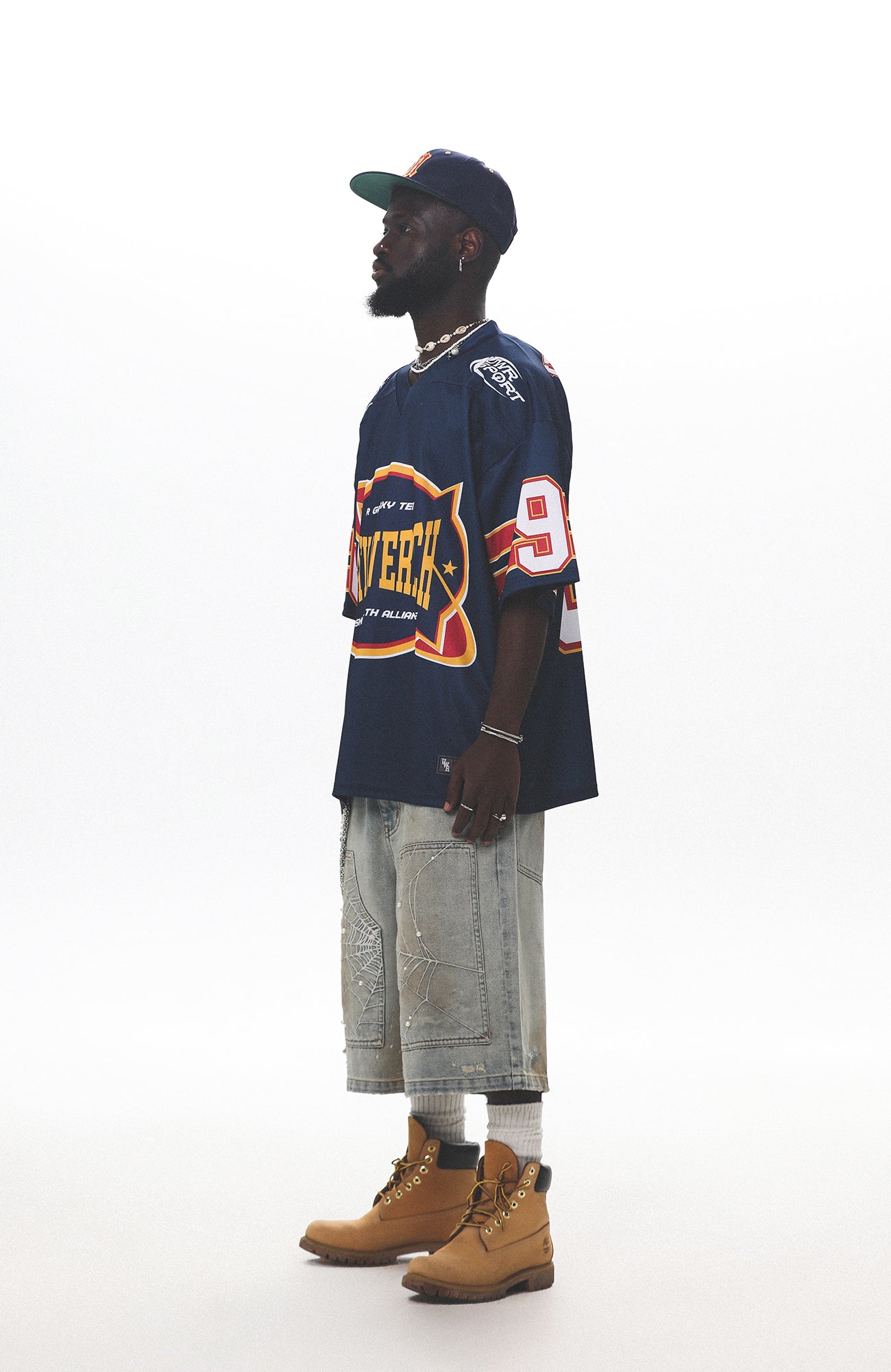 UNTILWERICH V-Neck Graphic Hockey Short-Sleeve Jersey