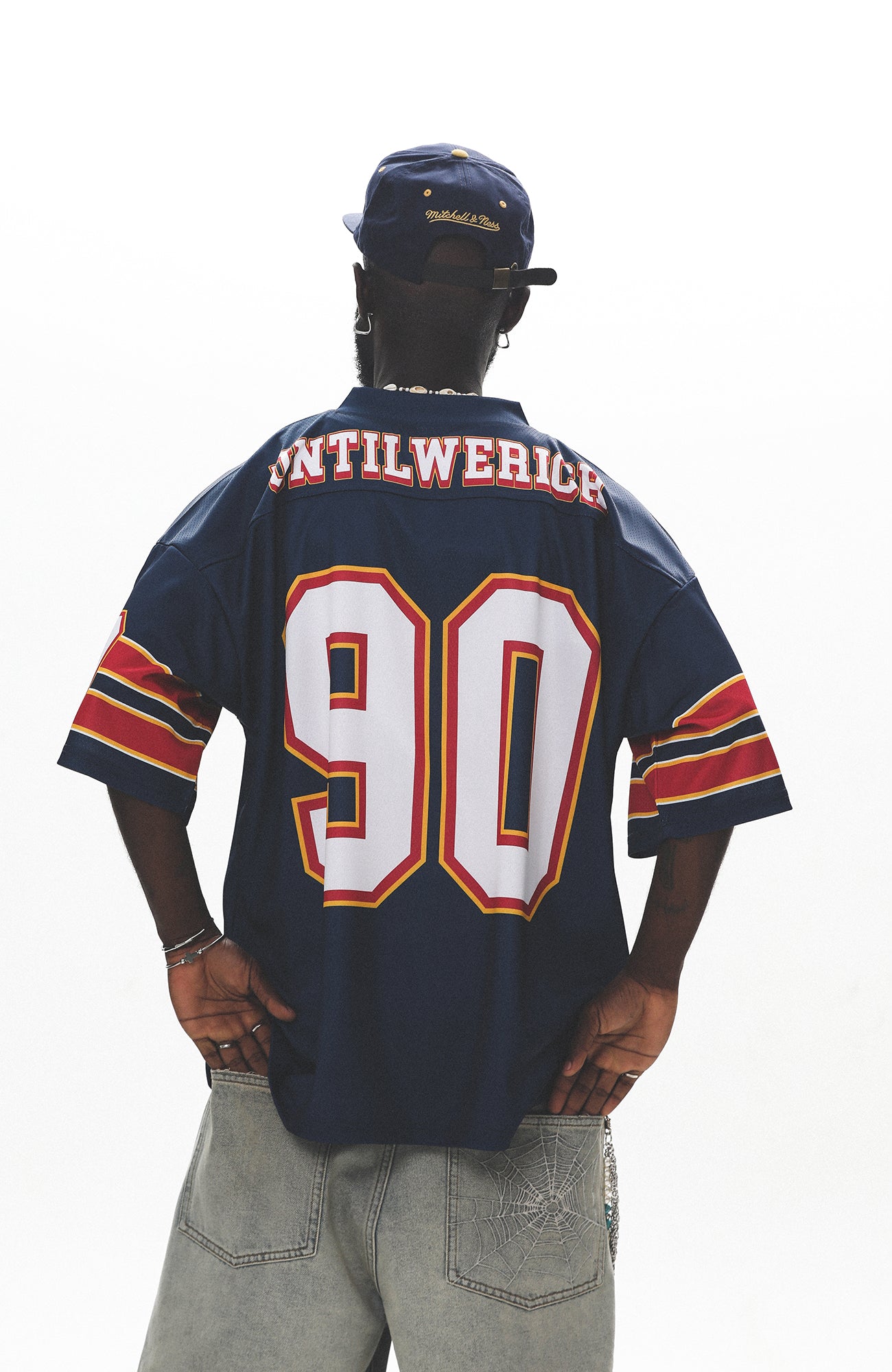 UNTILWERICH V-Neck Graphic Hockey Short-Sleeve Jersey