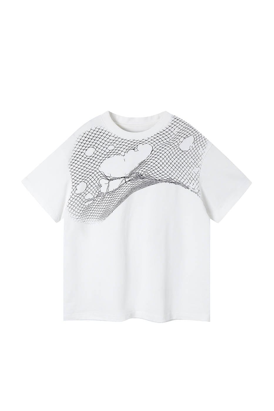 ARTIFICIAL WORLD Broken Mesh Graphic T-Shirt