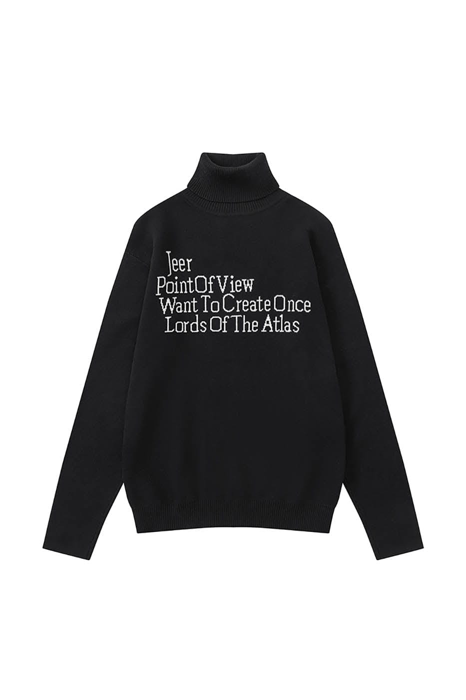 ARTIFICIAL WORLD Essential Slogan Turtleneck Sweater