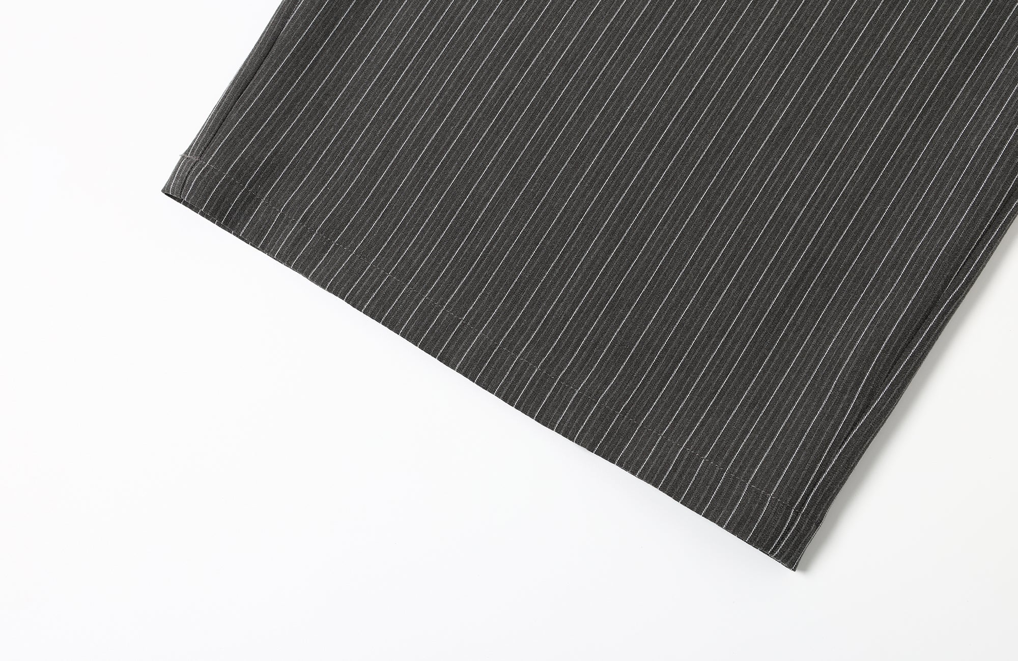 TGNS Ruched Double-Waist Striped Pleated Wide-Leg Trousers