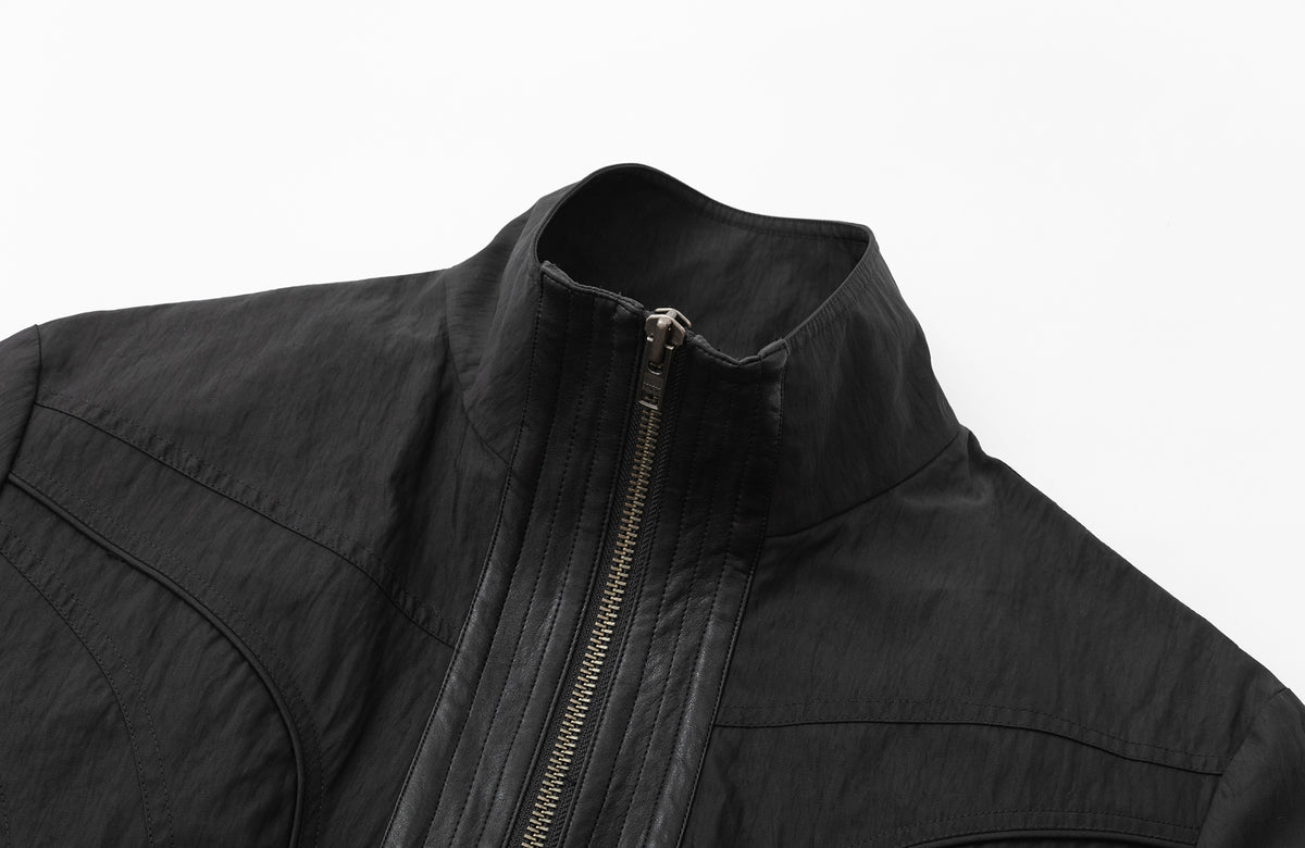 2000RSK Deconstructed Spliced Faux Leather Jacket