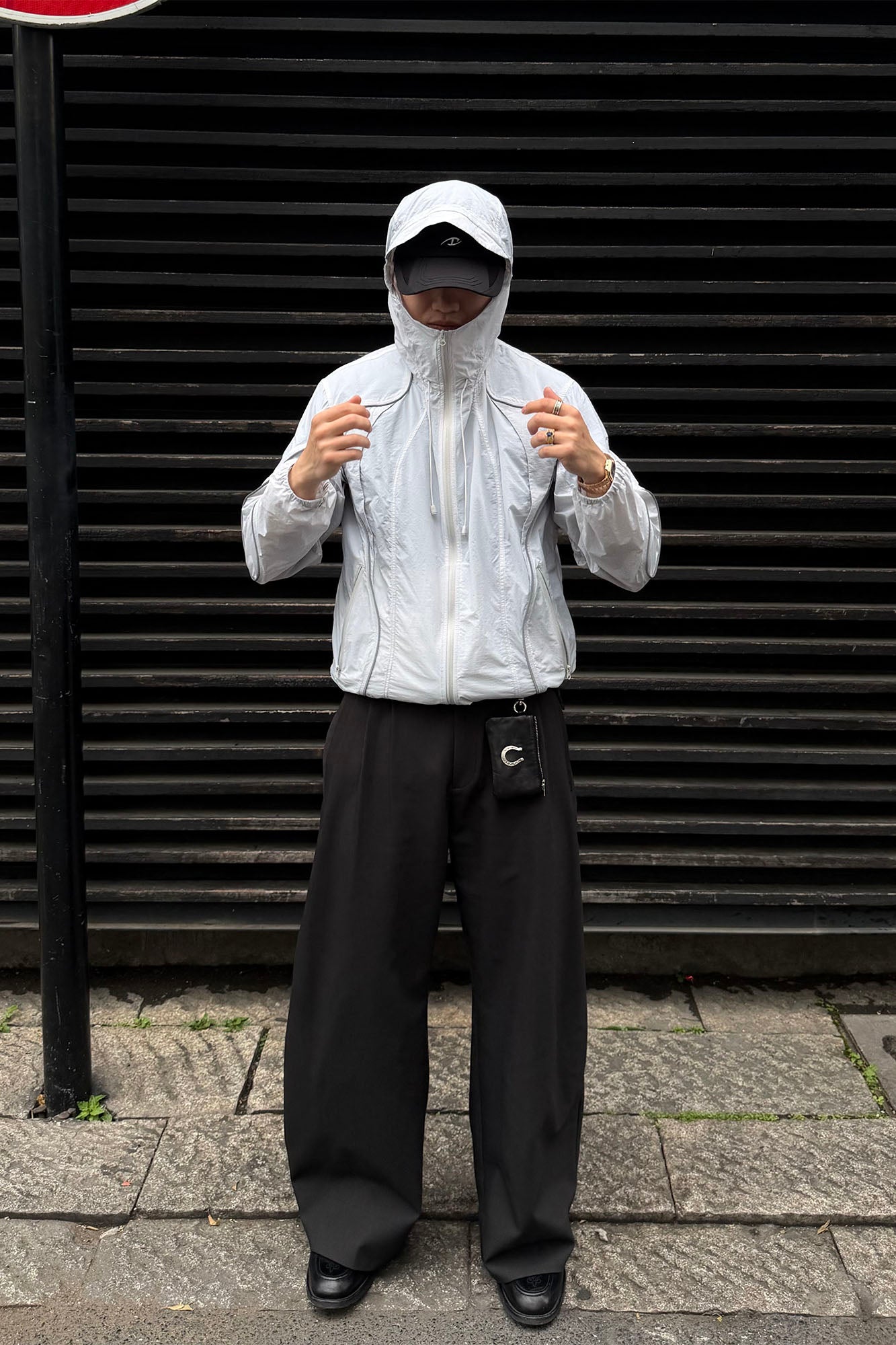 CATSSTAC Curved-Panel Lightweight UV Protection Jacket, premium urban and streetwear designers apparel on PROJECTISR.com, CATSSTAC
