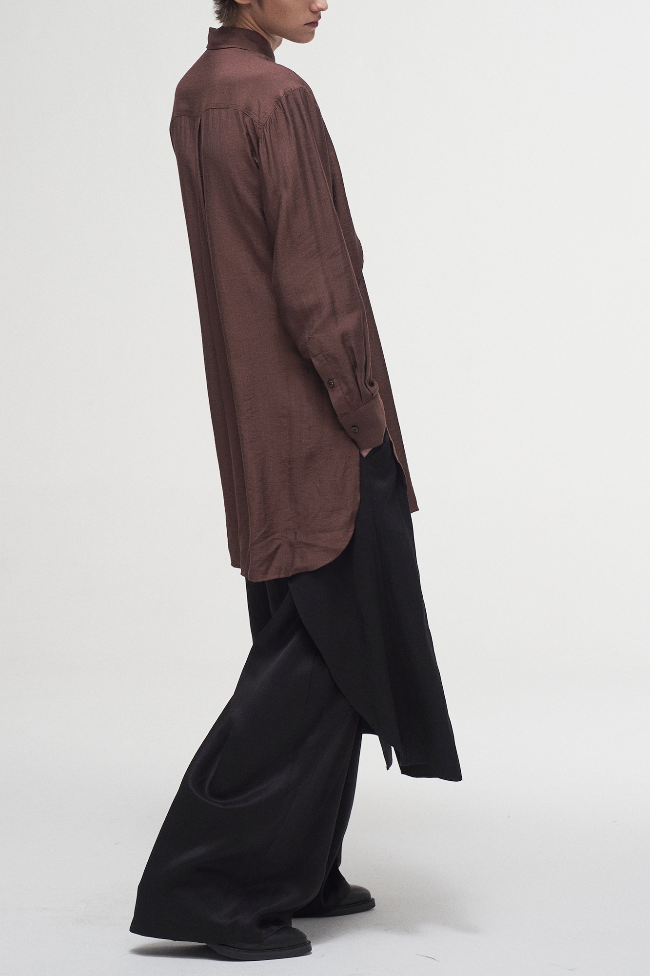 ILNya Nieternite Nifutur Asymmetrical Double-Layer Wide-Leg Pants