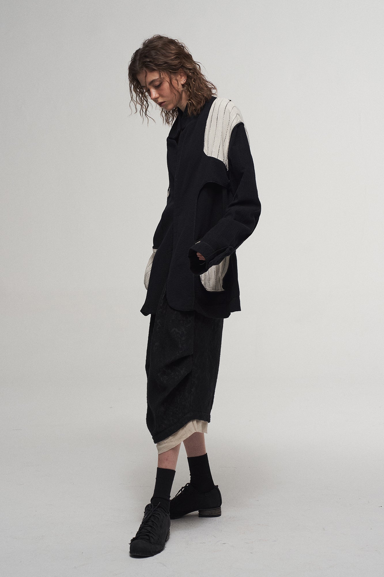 ILNya Nieternite Nifutur Reversible Contrast Stripe Paneled Jacket