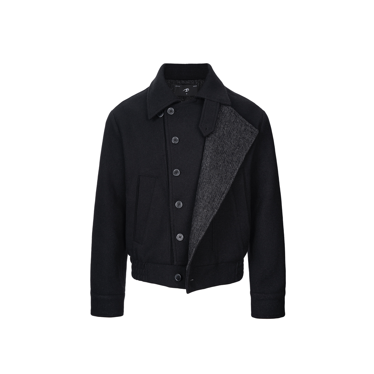 CATSSTAC Retro Wool-Blend Asymmetric Double-Placket Jacket