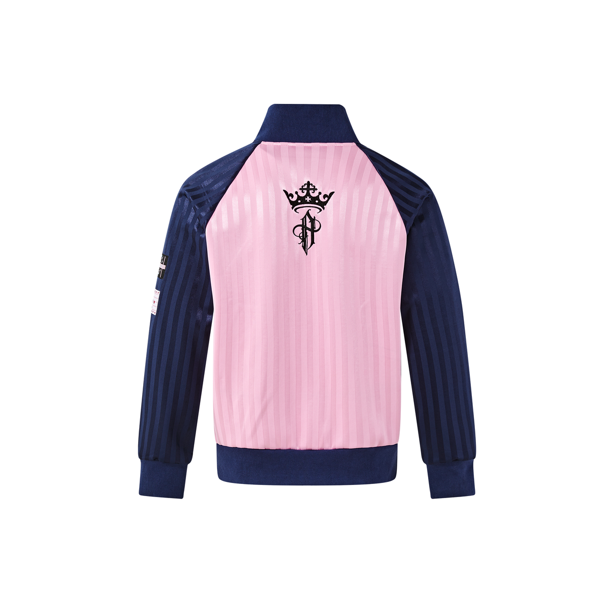 PASET Retro Striped Embroidered Zip-Up Jacket