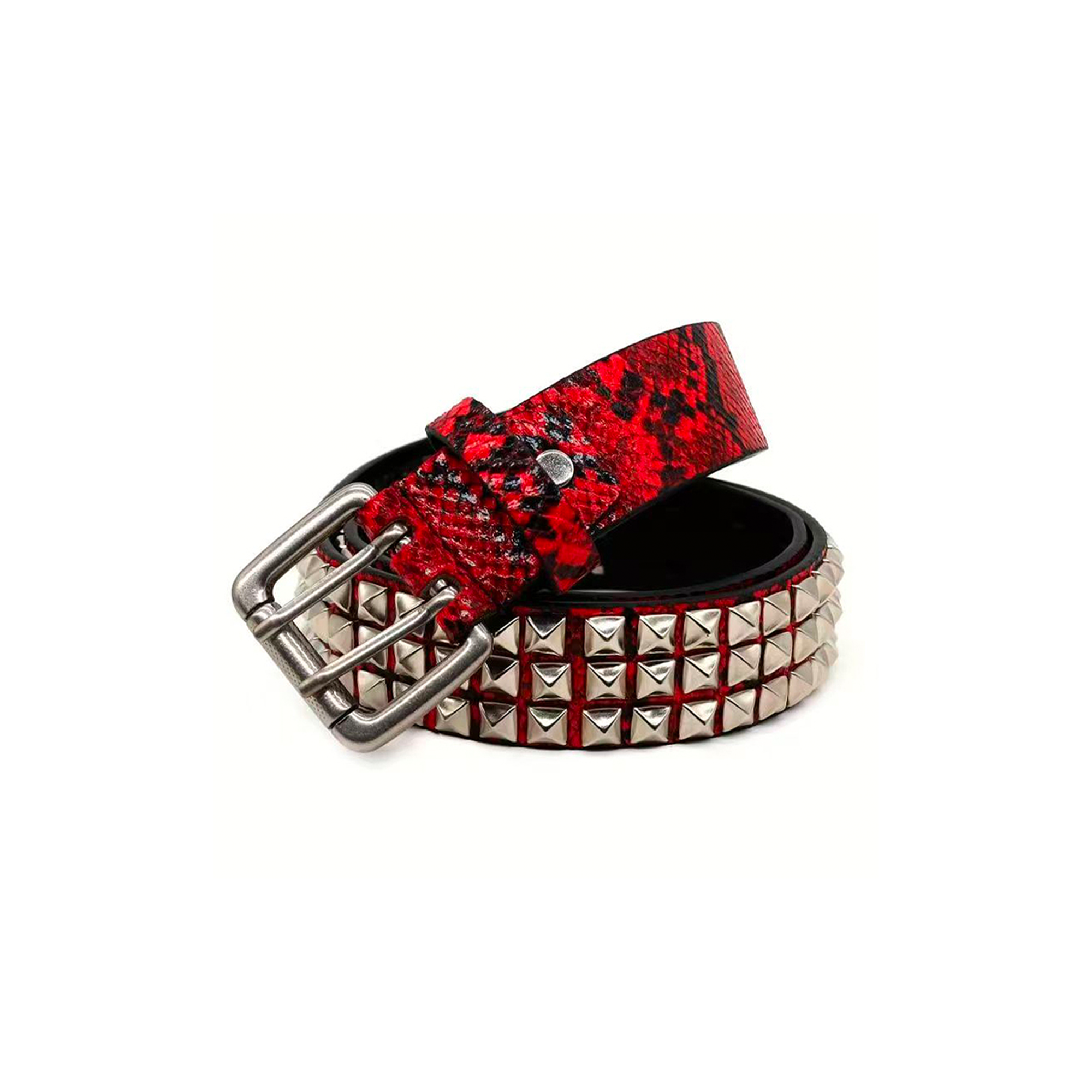 CYCYCY Punk Snakeskin Studded Belt