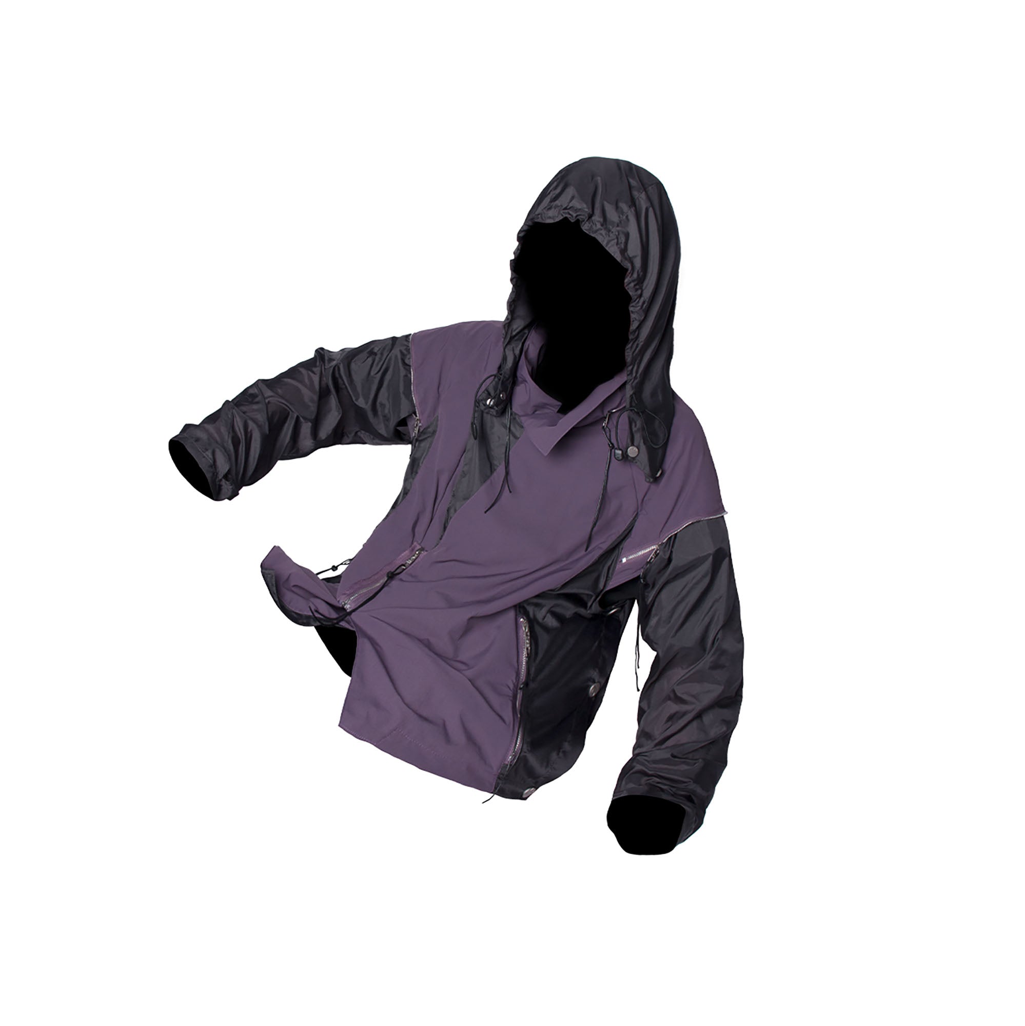 RELABEL Detachable Sleeve Asymmetric UV Protection Jacket, premium urban and streetwear designers apparel on PROJECTISR.com, RELABEL