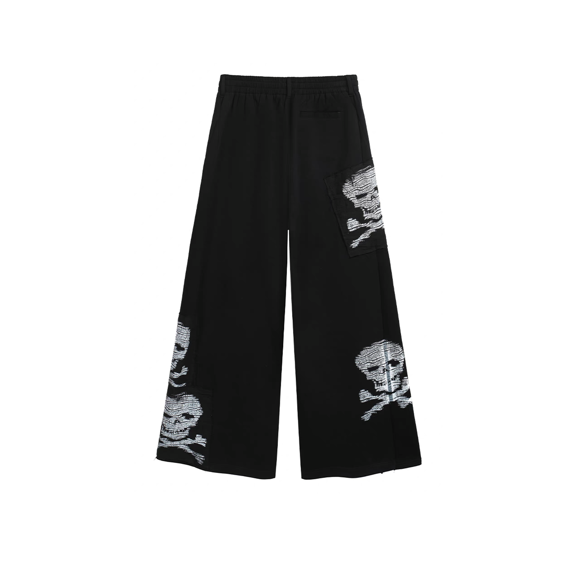 NOTHINGNESS WORLD Skull Graphic Wide-Leg Sweatpants, premium urban and streetwear designers apparel on PROJECTISR.com, NOTHINGNESS WORLD