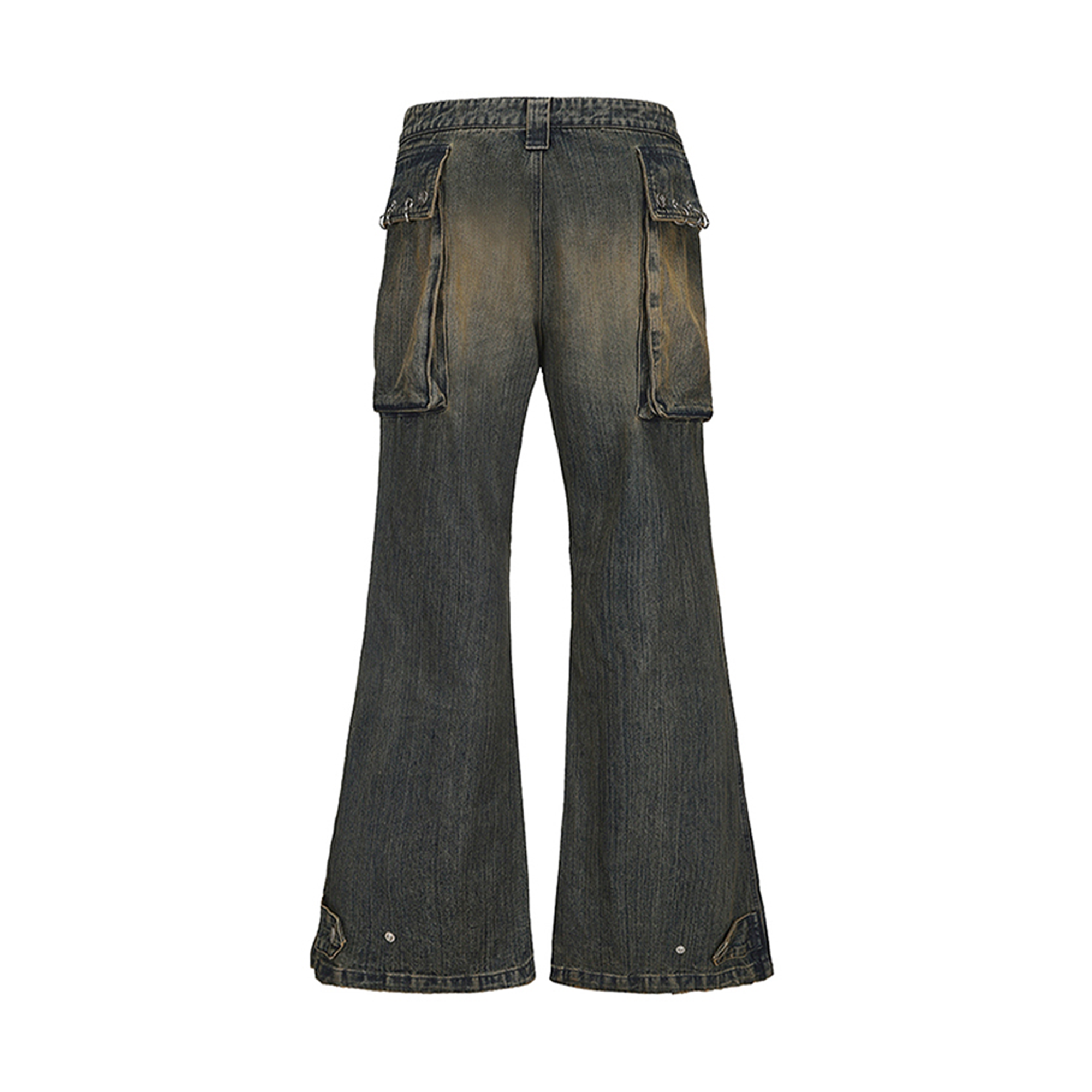 CYCYCY Distressed Big-Pocket Flared Jeans