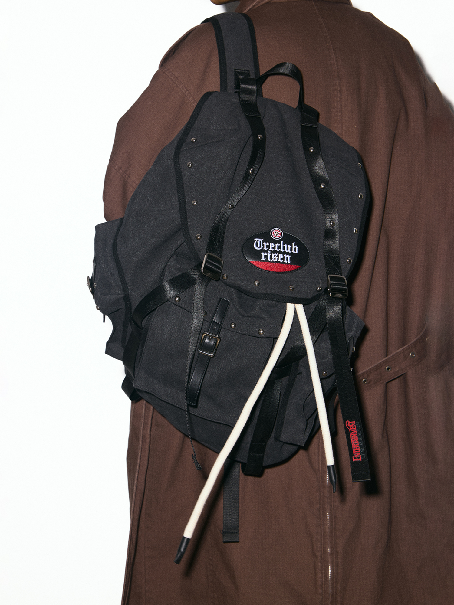 TRECLUB Studded Utility Cargo Backpack