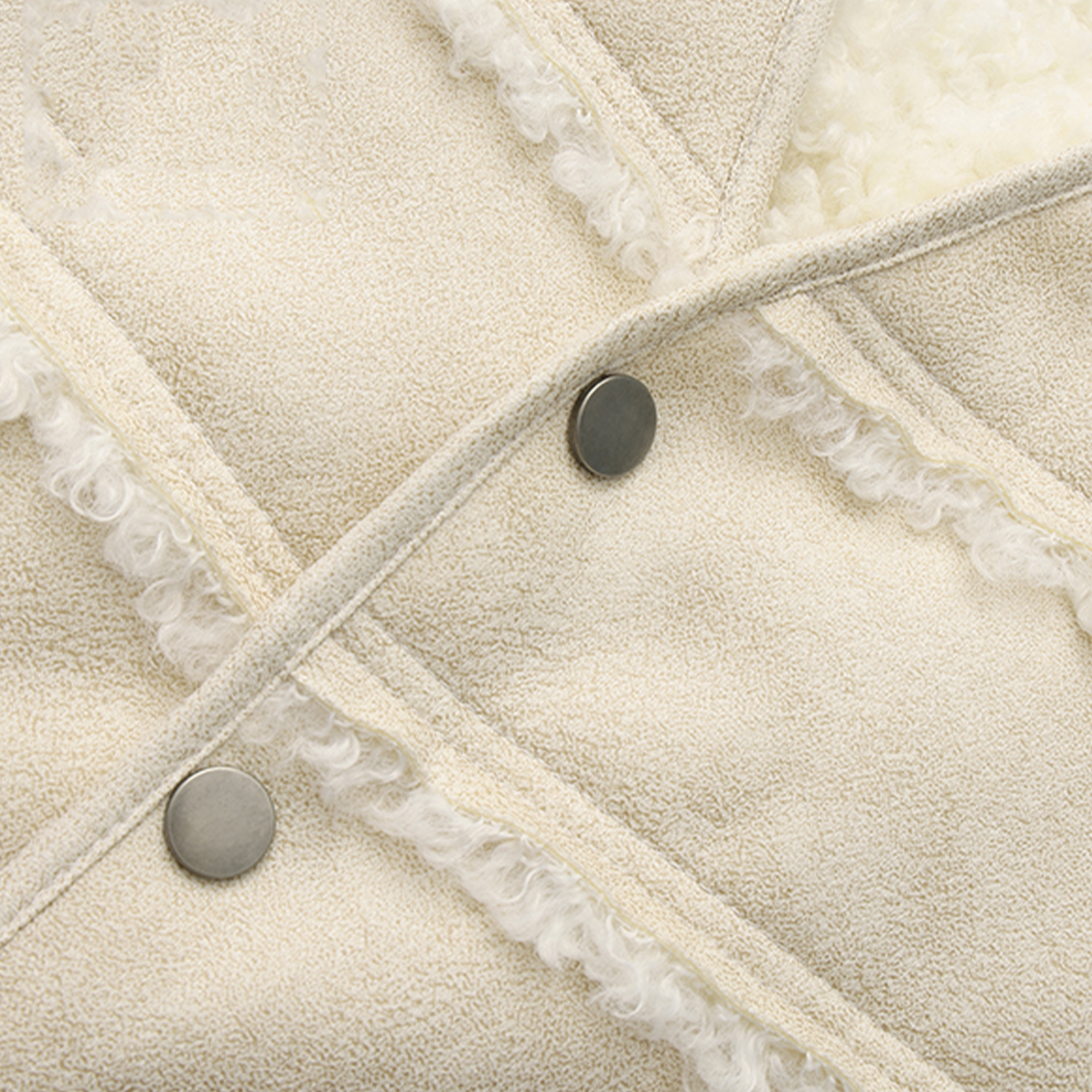 VANN VALRENCE Paneled Fleece-Trim Padded Vest