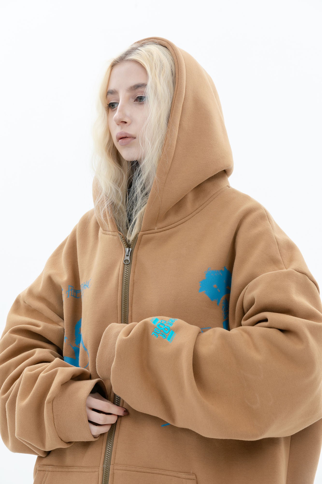 ERROR CODE ROBOT Fleetwood Mac Graphic Oversized Hooded Jacket, premium urban and streetwear designers apparel on PROJECTISR.com, ERROR CODE ROBOT