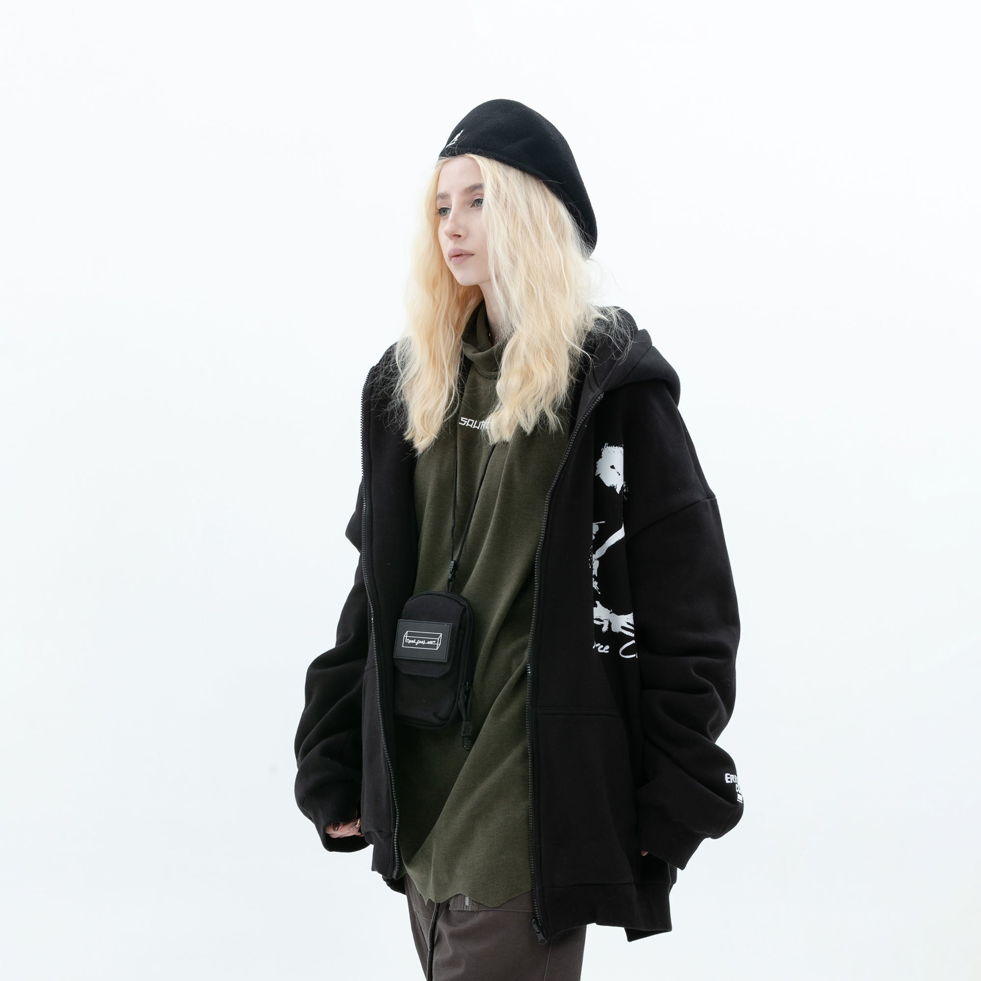 ERROR CODE ROBOT Fleetwood Mac Graphic Oversized Hooded Jacket, premium urban and streetwear designers apparel on PROJECTISR.com, ERROR CODE ROBOT