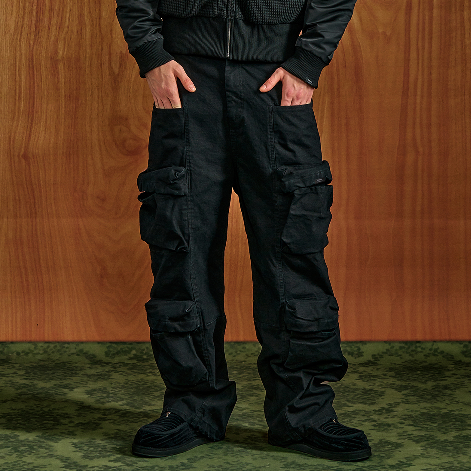 PMW Washed Multi-Pockets Cargo Pants