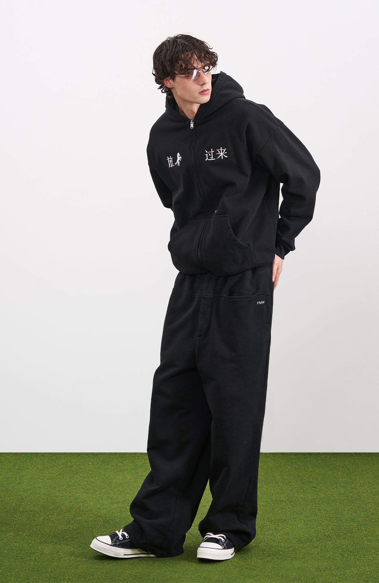 PMW Chinese Slogan Zip-Up Hoodie, premium urban and streetwear designers apparel on PROJECTISR.com, PMW