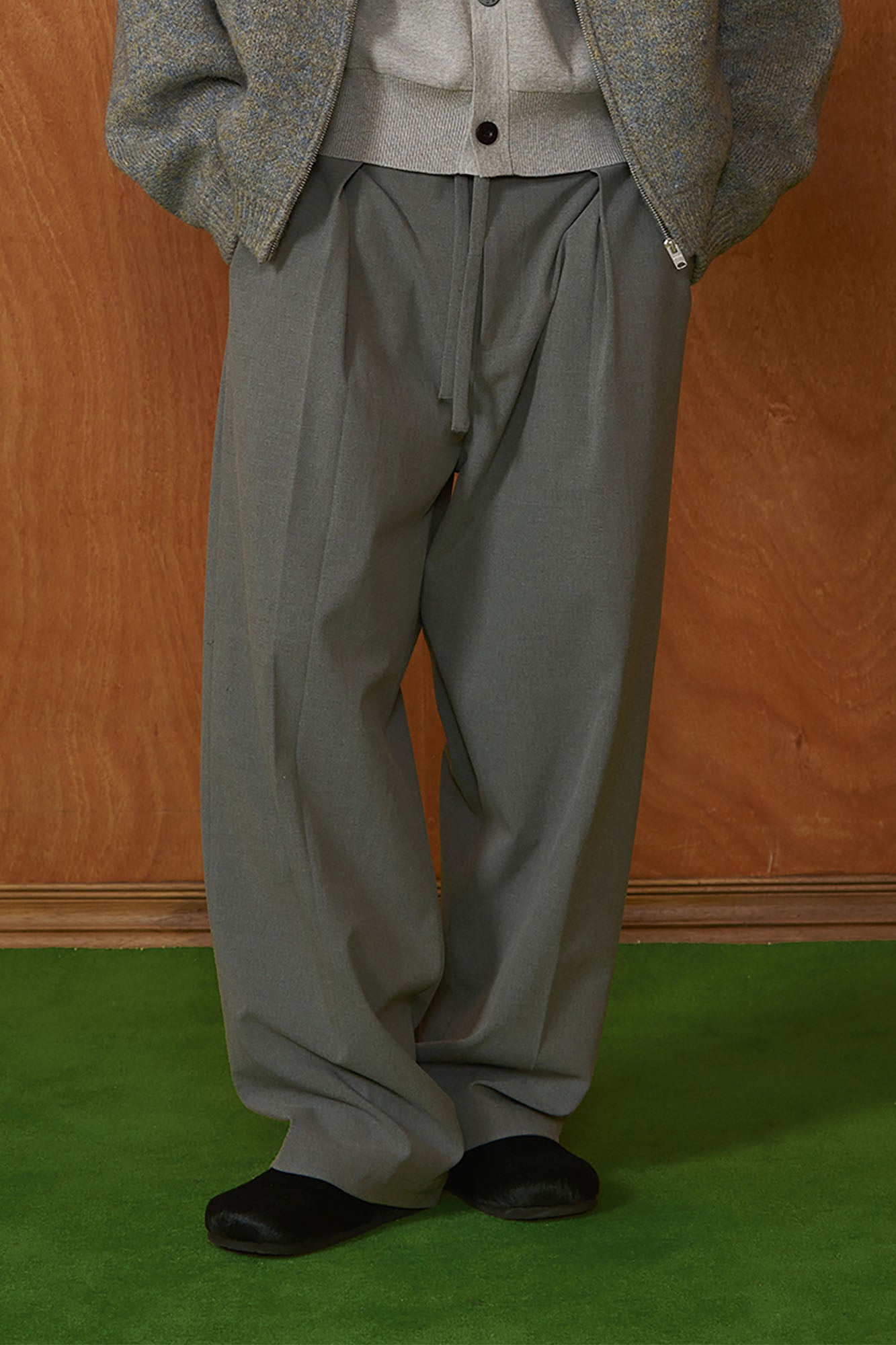 PMW Classic Pleated Fluid Wide-Leg Trousers, premium urban and streetwear designers apparel on PROJECTISR.com, PMW