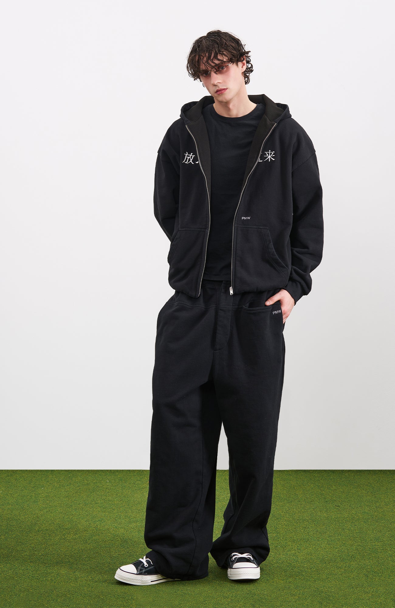 PMW Chinese Slogan Zip-Up Hoodie, premium urban and streetwear designers apparel on PROJECTISR.com, PMW