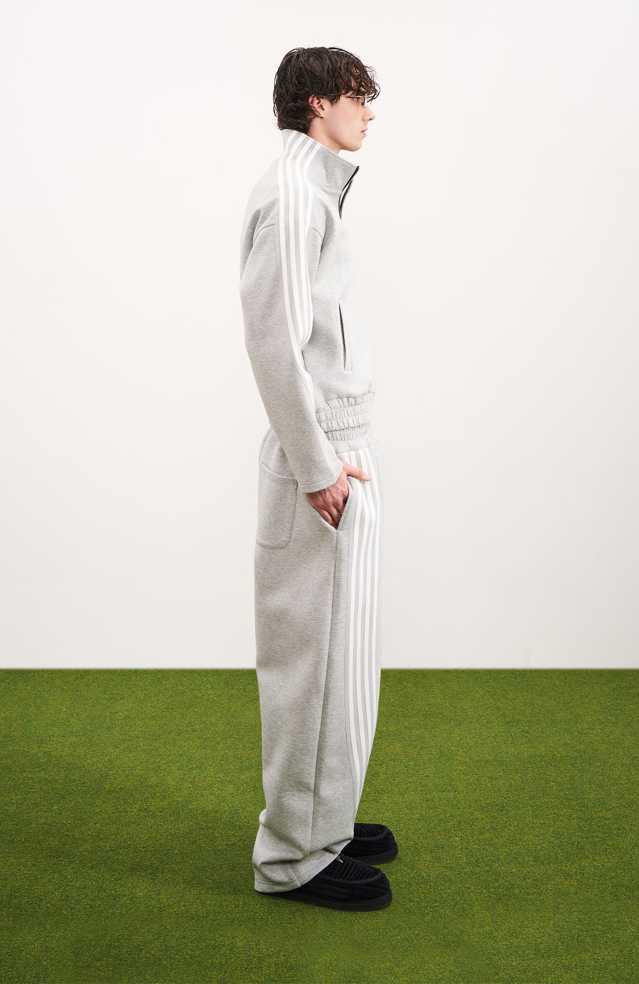 PMW Retro Curved Stripe Track Jacket, premium urban and streetwear designers apparel on PROJECTISR.com, PMW