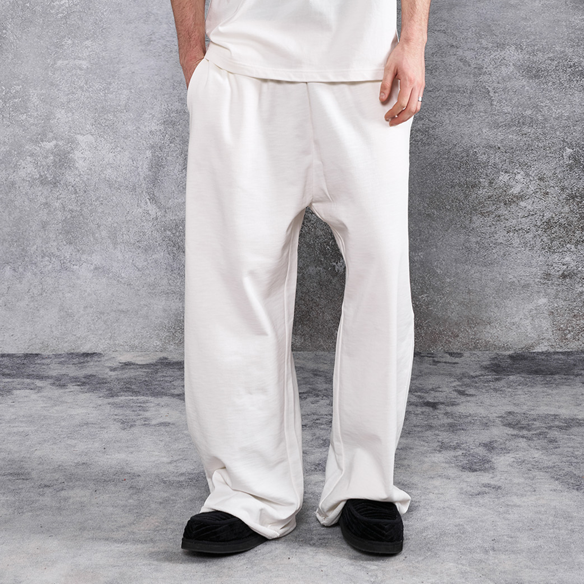 PMW Terry Wide-Leg Straight Sweatpants, premium urban and streetwear designers apparel on PROJECTISR.com, PMW
