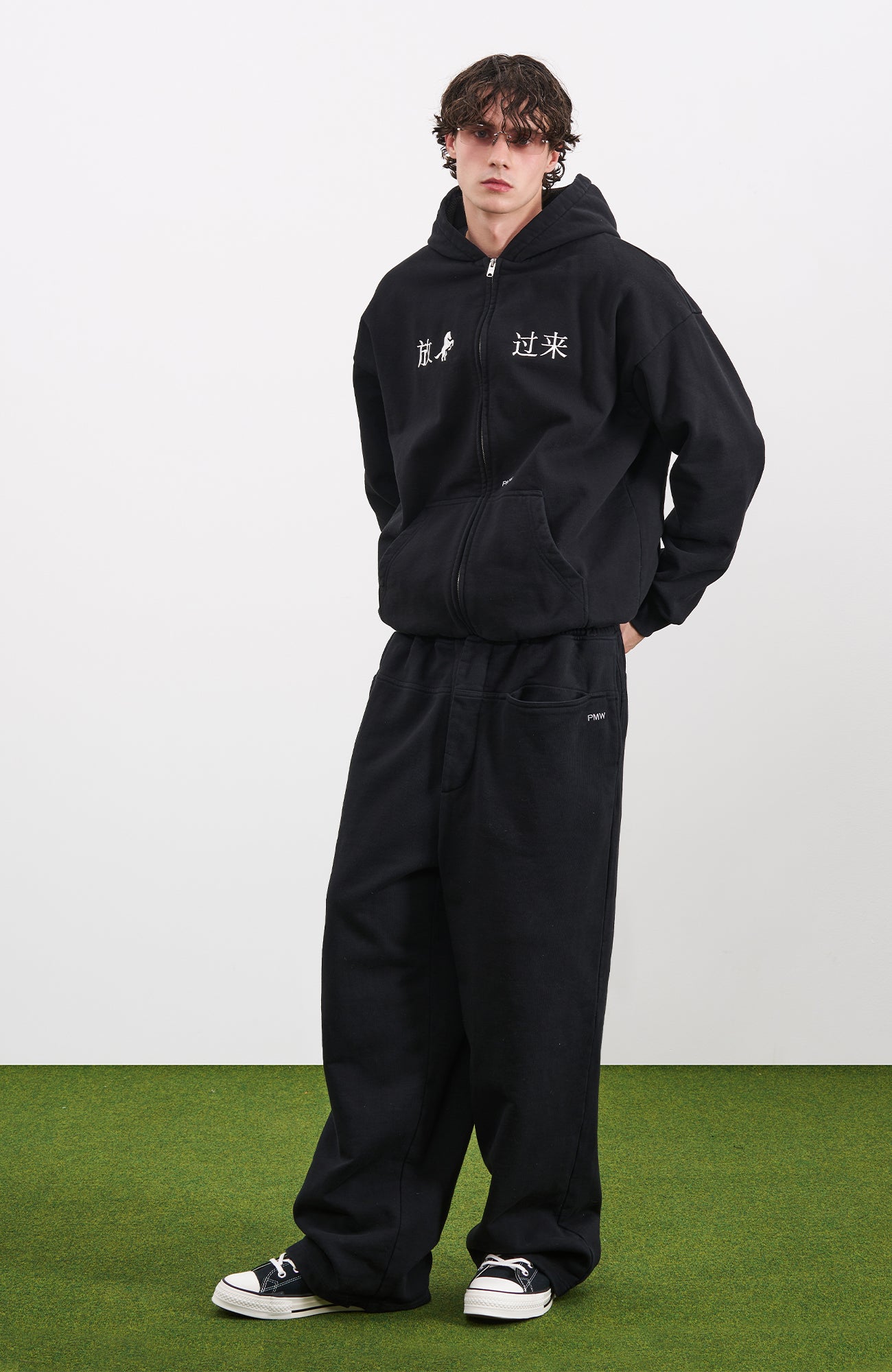 PMW Oversized Curved Wide-Leg Sweatpants, premium urban and streetwear designers apparel on PROJECTISR.com, PMW