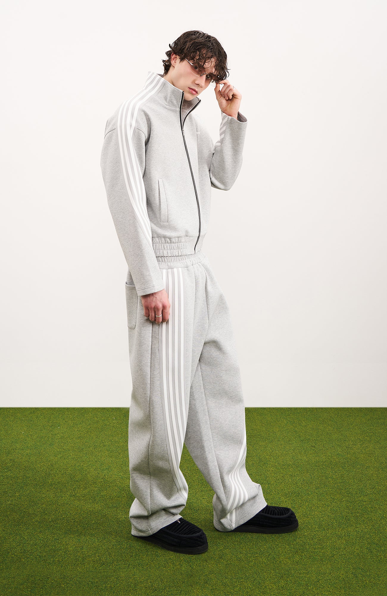 PMW Retro Curved Stripe Track Jacket, premium urban and streetwear designers apparel on PROJECTISR.com, PMW