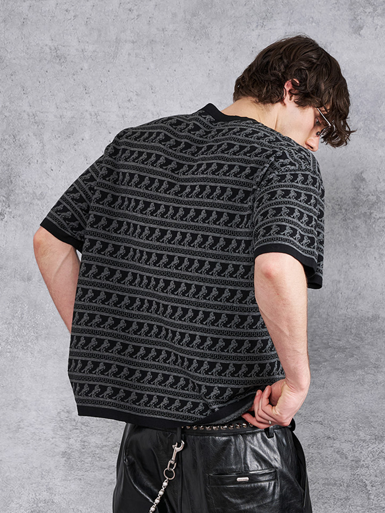 PMW Horse Jacquard Knitted T Shirt, premium urban and streetwear designers apparel on PROJECTISR.com, PMW