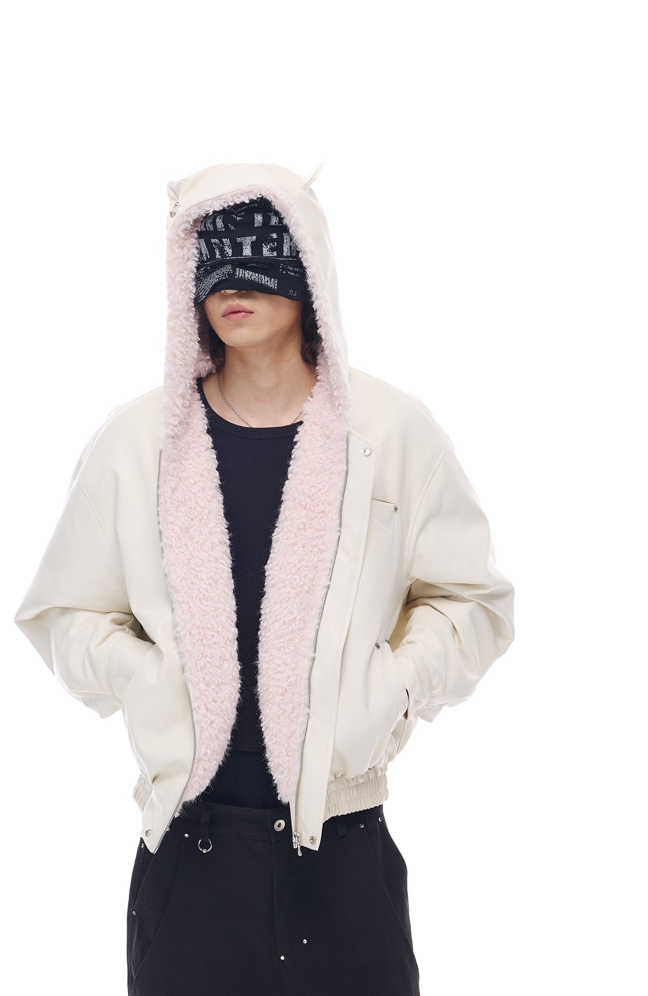 WHISTLEHUNTER Devil Horn Fleece-Lined Hooded Jacket