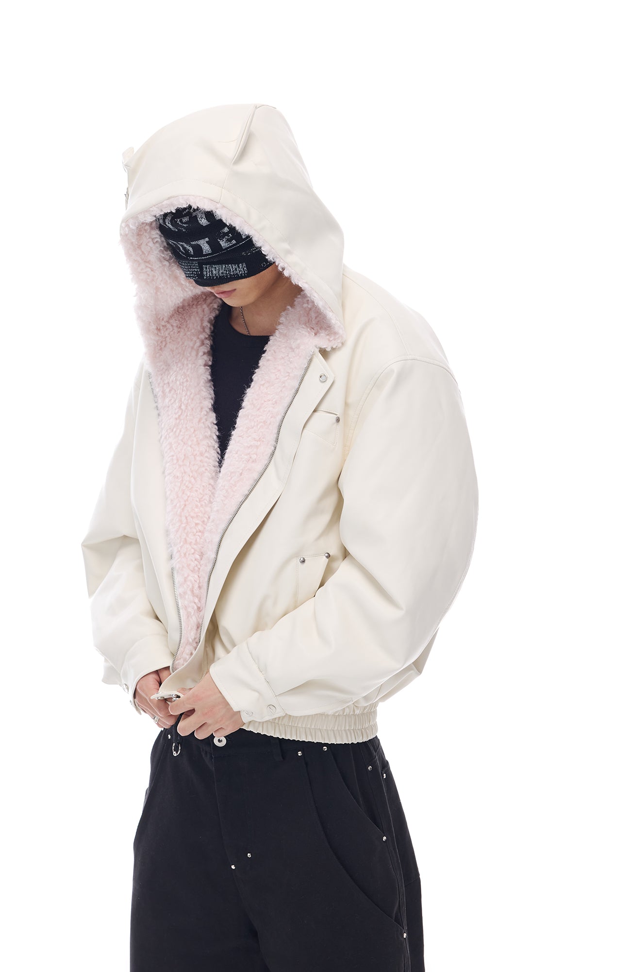 WHISTLEHUNTER Devil Horn Fleece-Lined Hooded Jacket