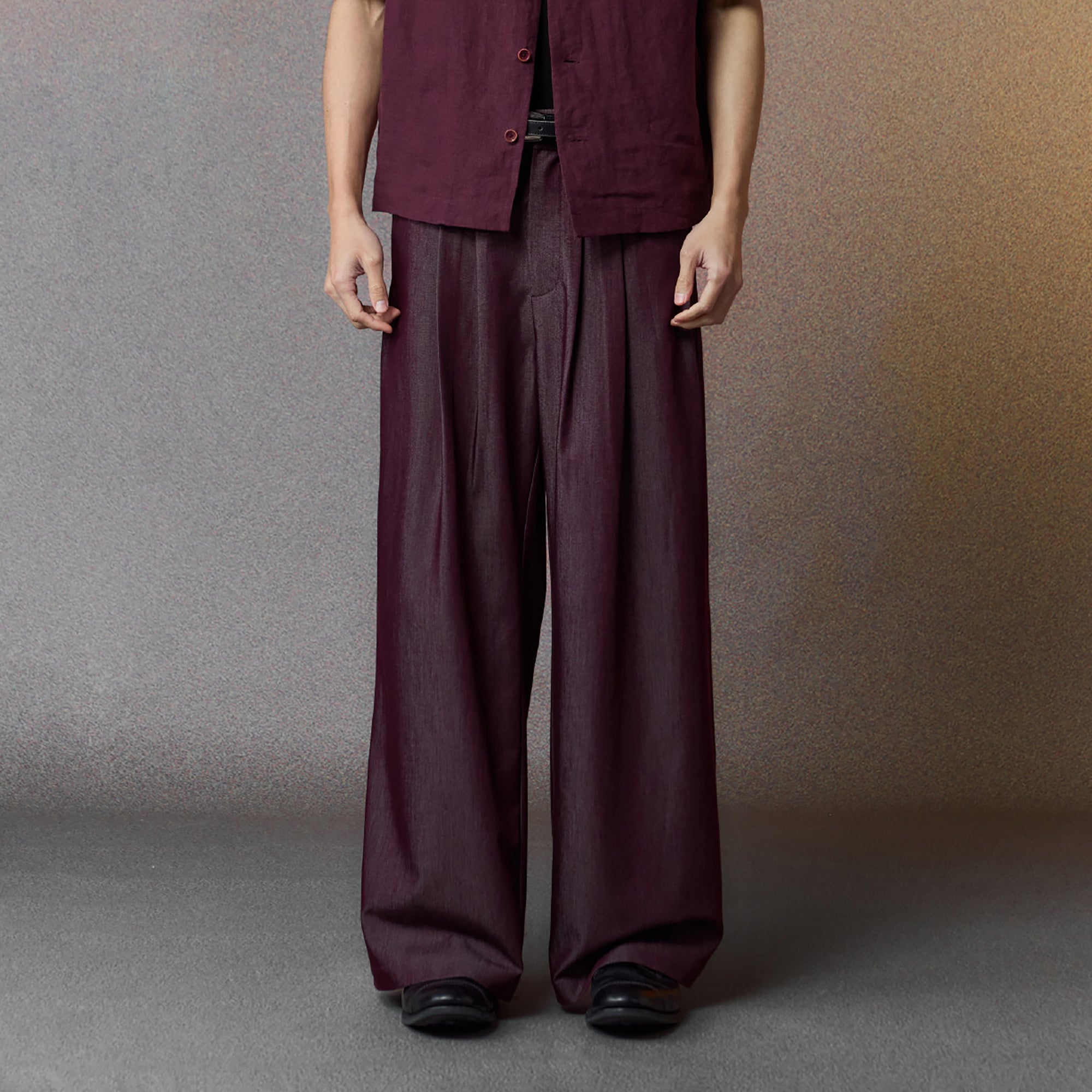 ALVNG AR ANTS Multi-Pleat Straight-Leg Trousers, premium urban and streetwear designers apparel on PROJECTISR.com, ALVNG AR ANTS