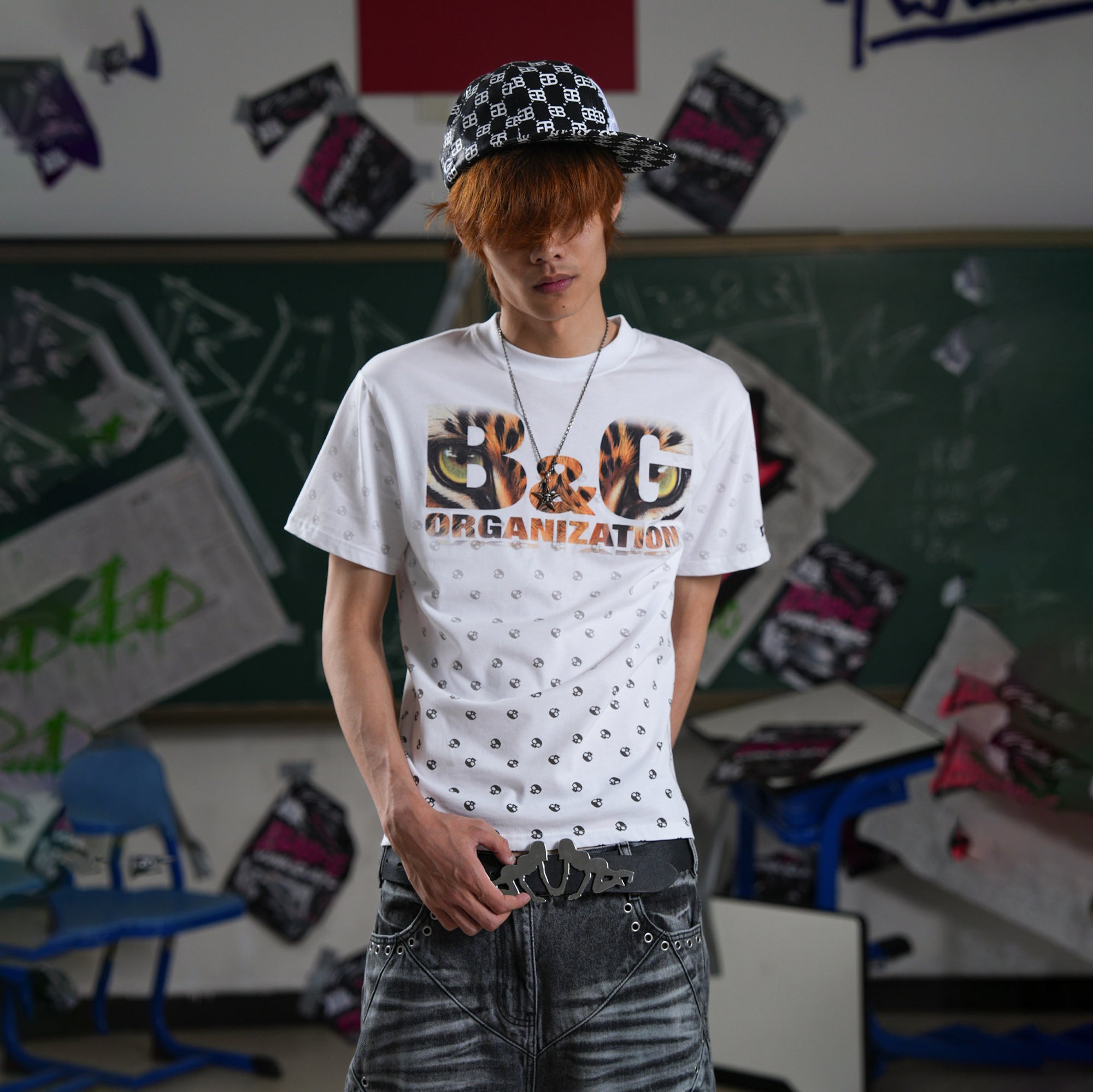VINKID Leopard LOGO Graphic Tee
