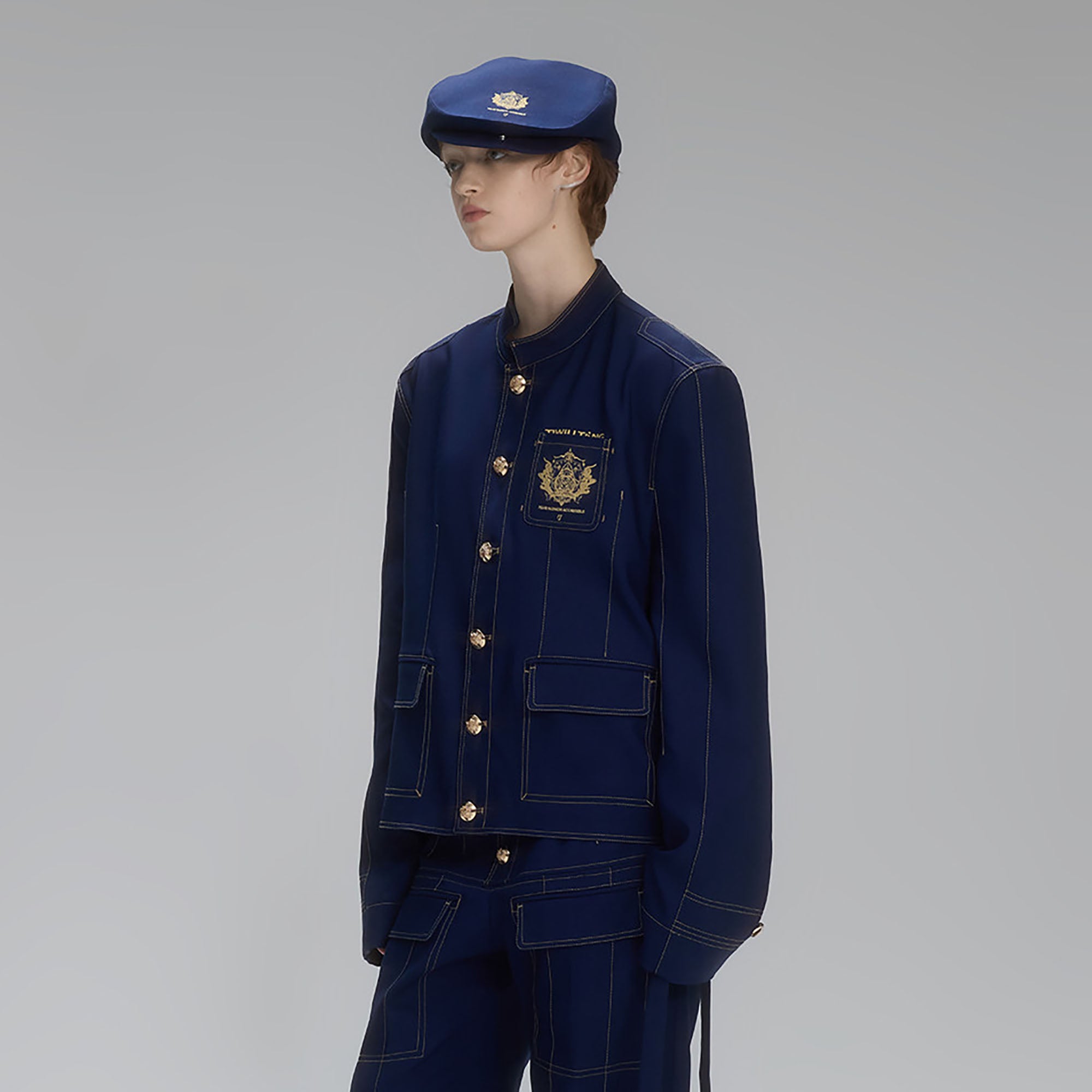 TIWILLTANG Stitched Badge-Embroidered Jacket