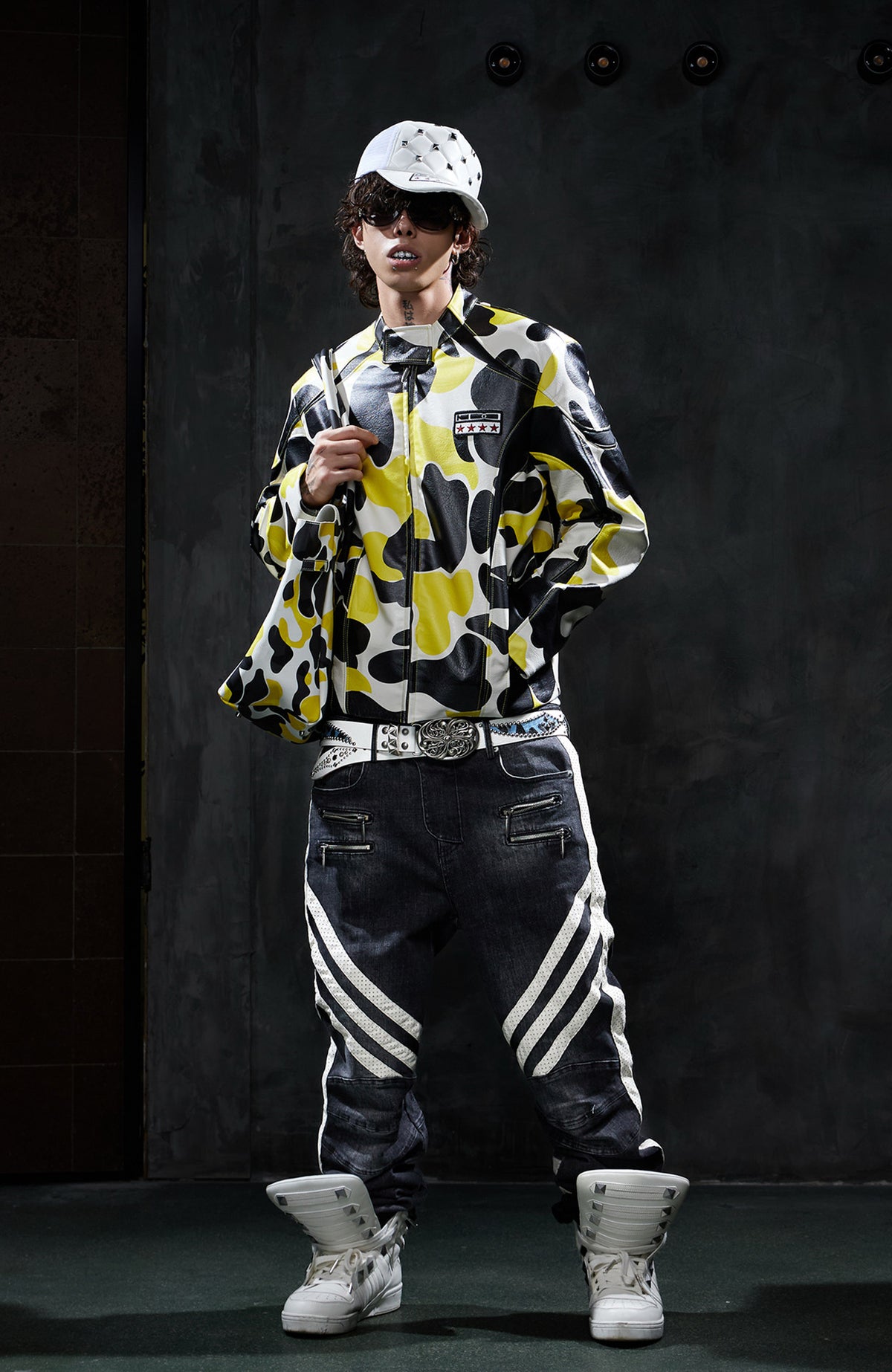 DND4DES Camo Star Full-Print Zip-Up Jacket