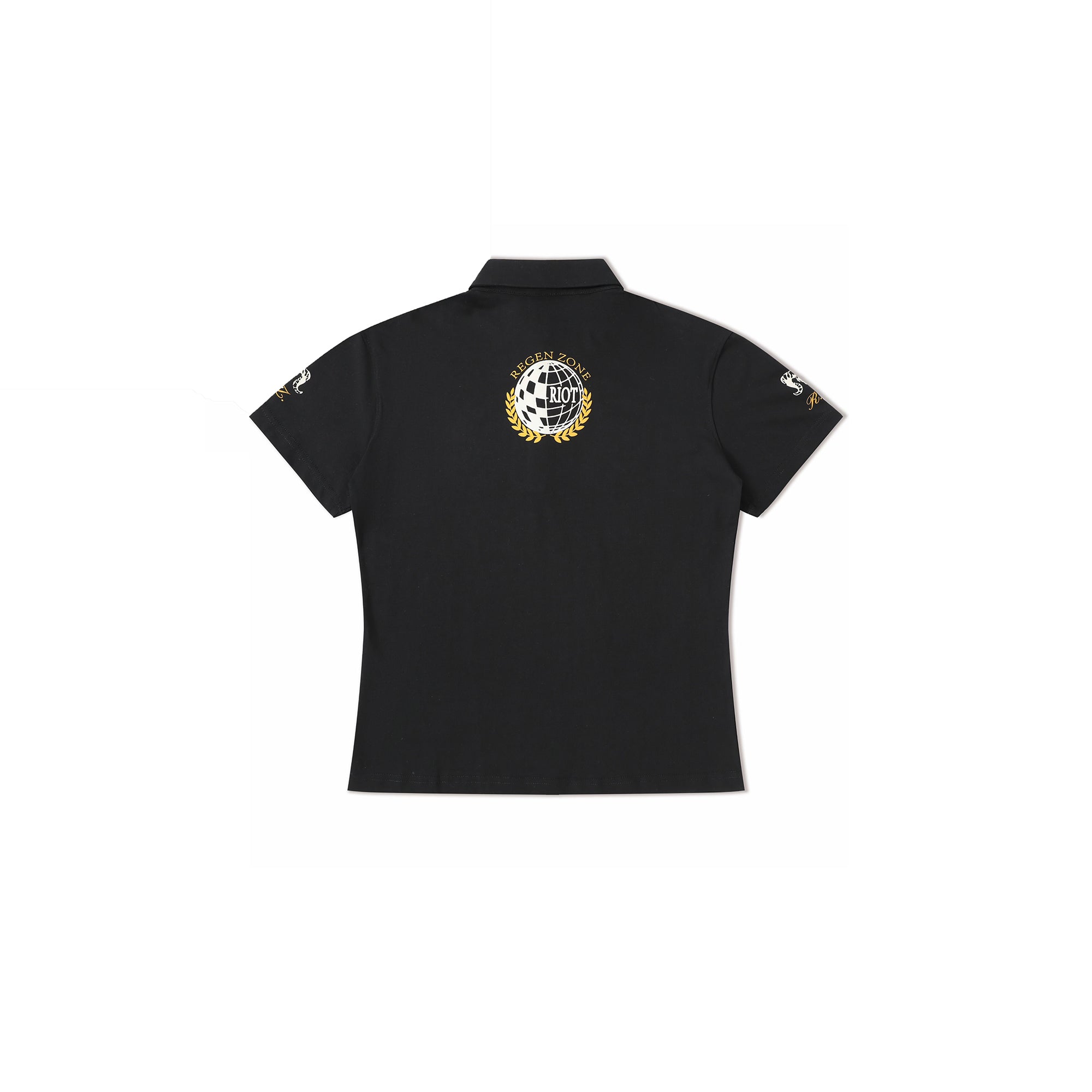 REGEN ZONE Retro Embroidered Fitted Polo